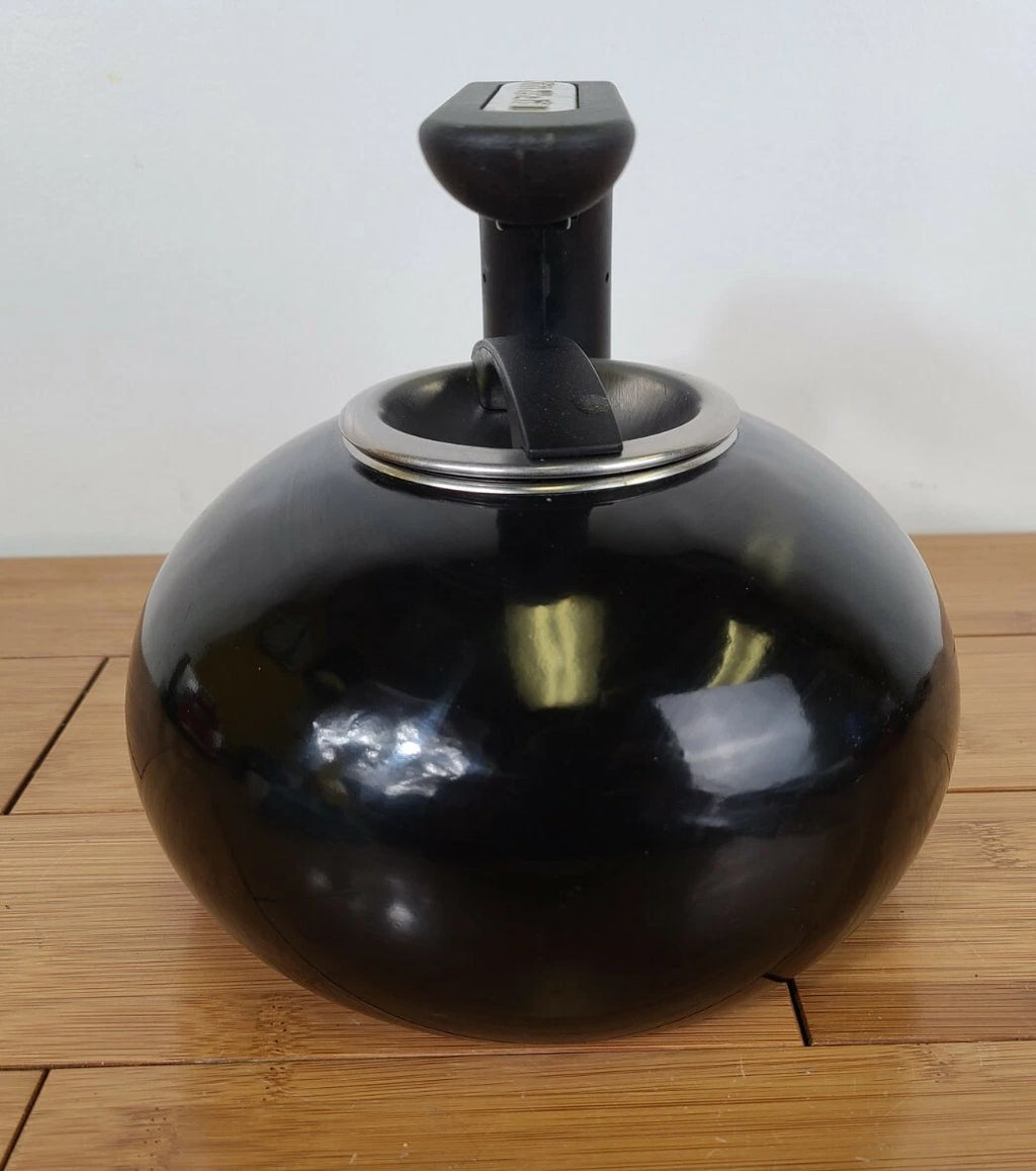 KitchenAid ~ 2 Qt/1.9L ~ Black Enamel ~  Whistling Teapot ~ Tea Kettle