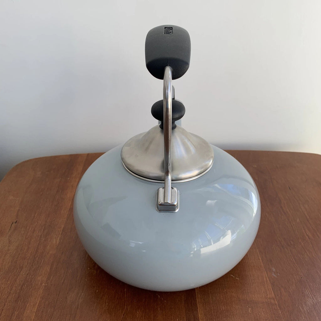Chantal Gray Tea Kettle Enamel Stainless Steel 2 Qt Whistling Stove Top