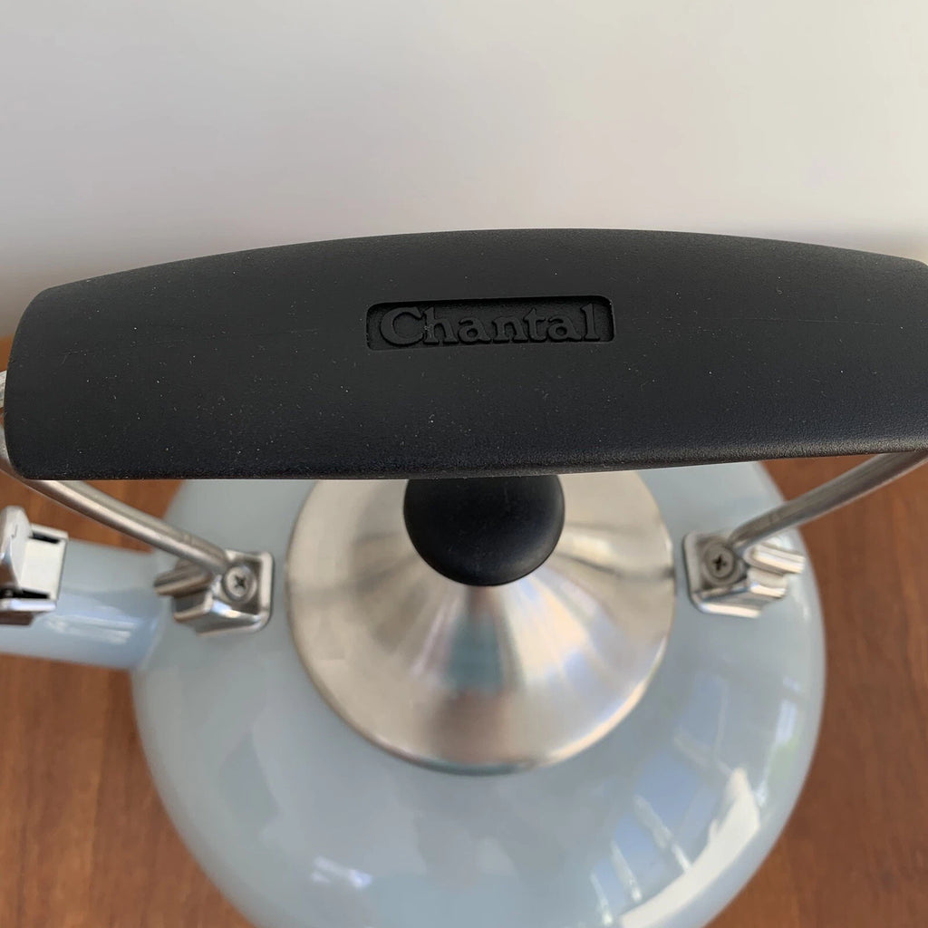 Chantal Gray Tea Kettle Enamel Stainless Steel 2 Qt Whistling Stove Top
