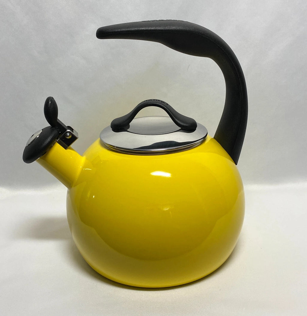 Chantal Whistling Teakettle Bright Yellow Enamel on Steel 2 Quart Kettle