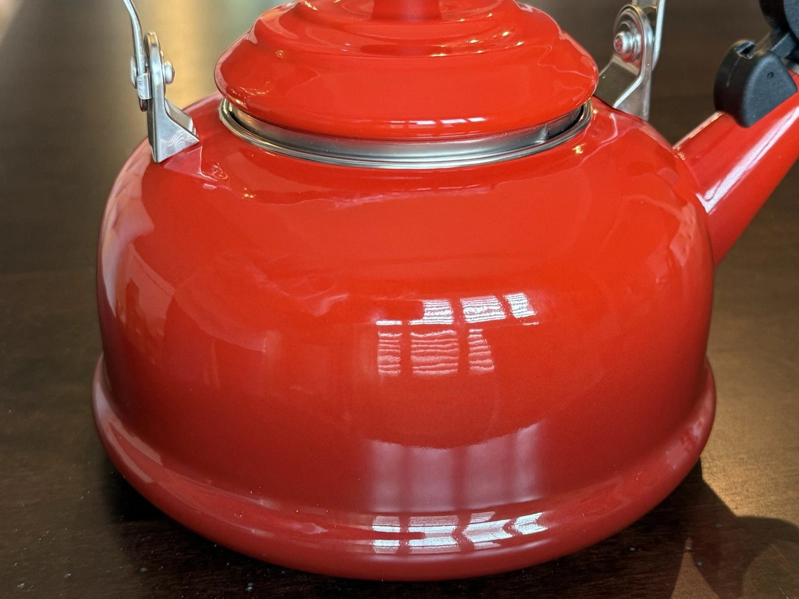 Le Creuset Classic Enamel on Steel 1.7 Qt. Whistling Tea Kettle - Cerise