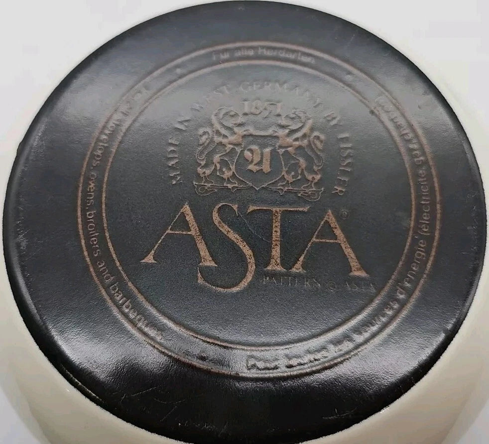 VTG 1960's Asta Fissler Enamelware 7 Piece Set Lidded Terrine Kettle Warmer Tray