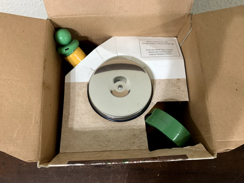 Copco Enamel on Steel Island Pineapple 2.5 Qt Whistling Tea Kettle 1993 WB