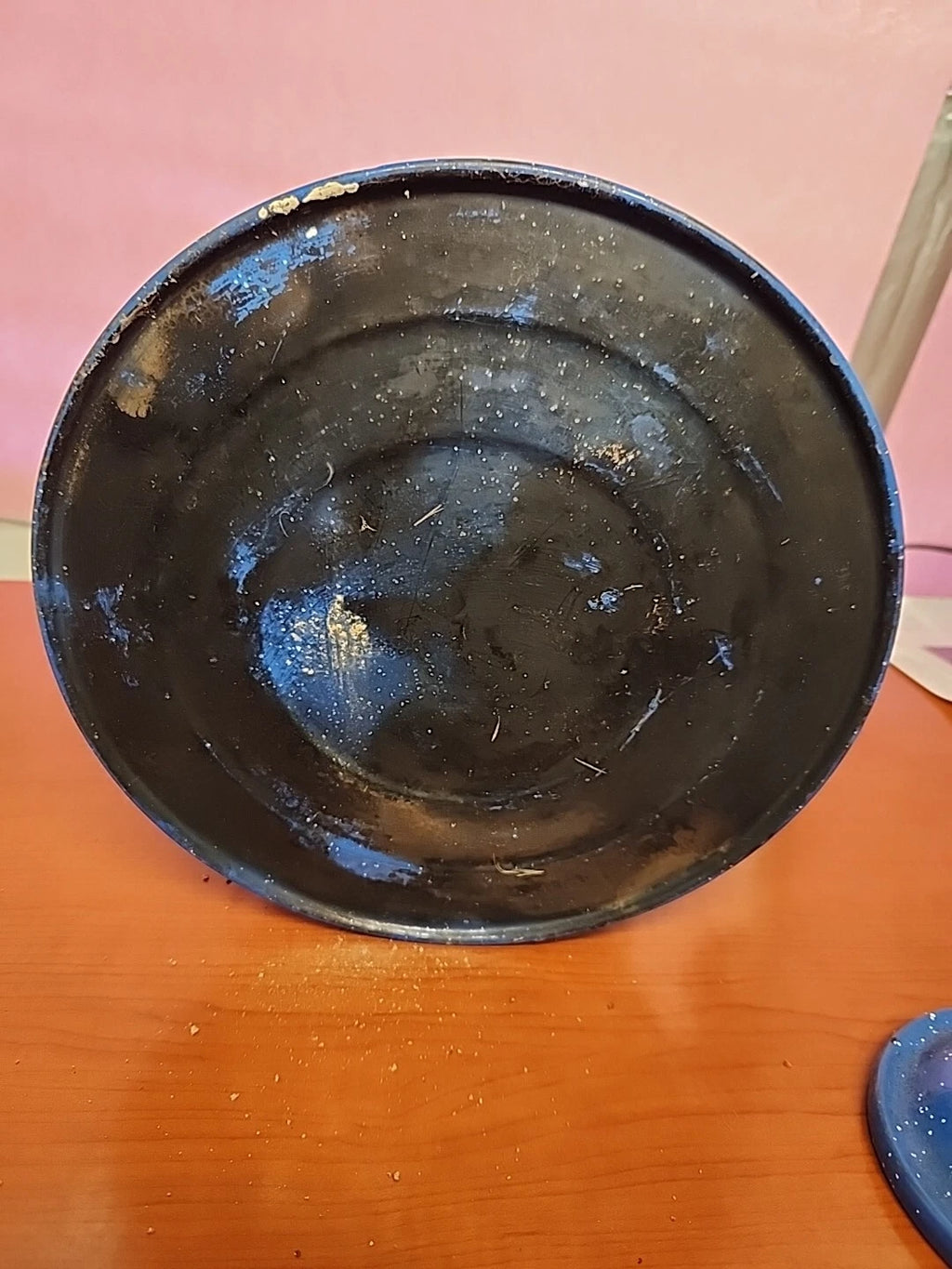 Vintage Antique Speckled Enamelware Teapot Tea Kettle Primitive Rustic Farmhouse