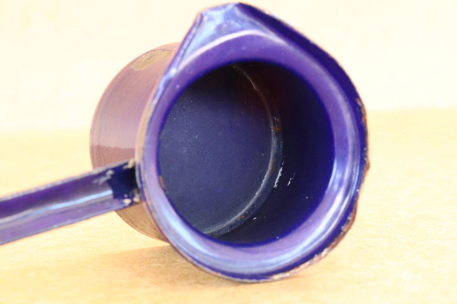 Vintage Enamel Pot Vintage Cookware Camping Dish Coffee Pot Marked 1958.