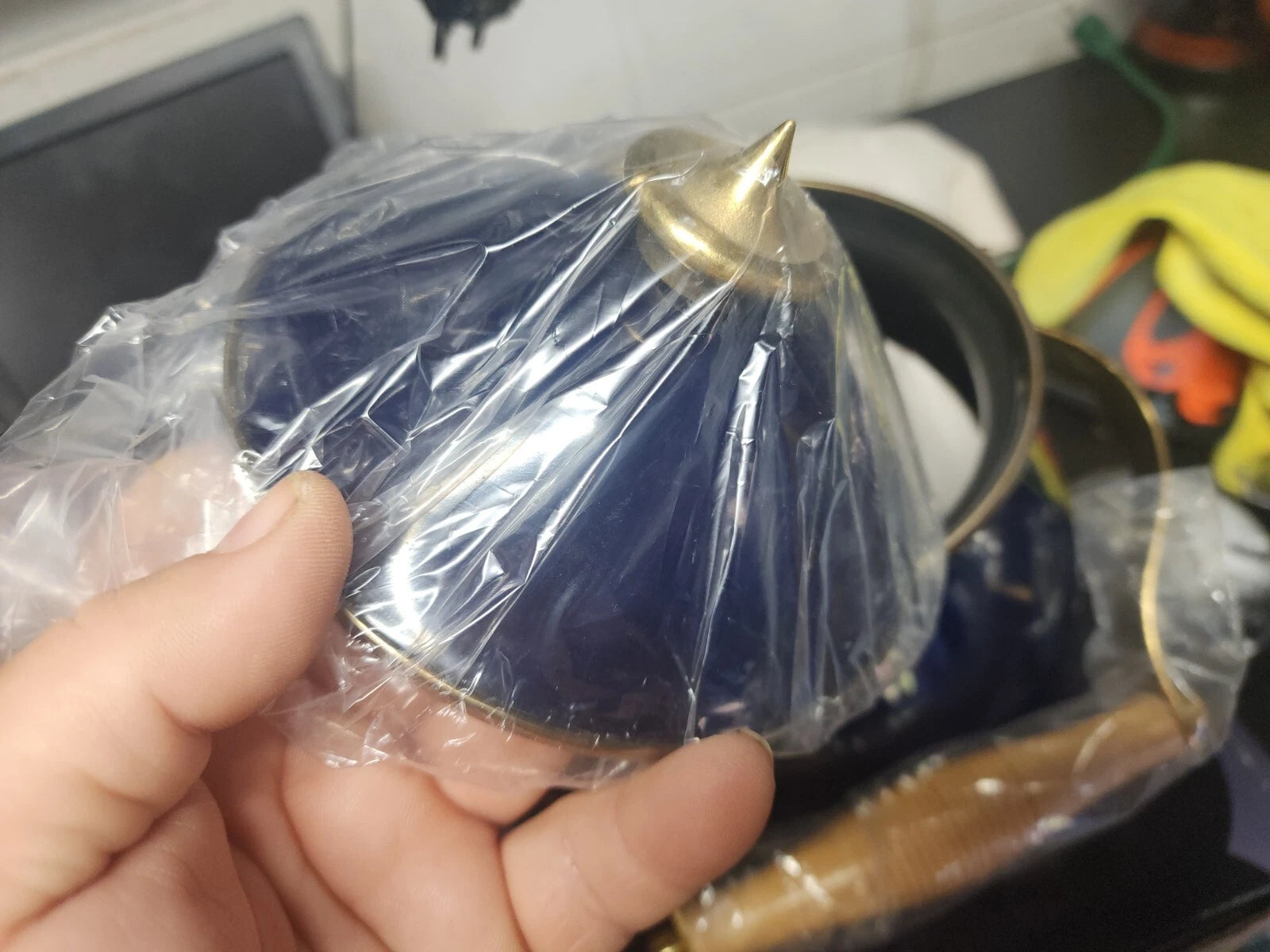 NEW OLD STOCK Vintage Wear-Ever Porcelain Over Steal Tea Kettle Model 83302