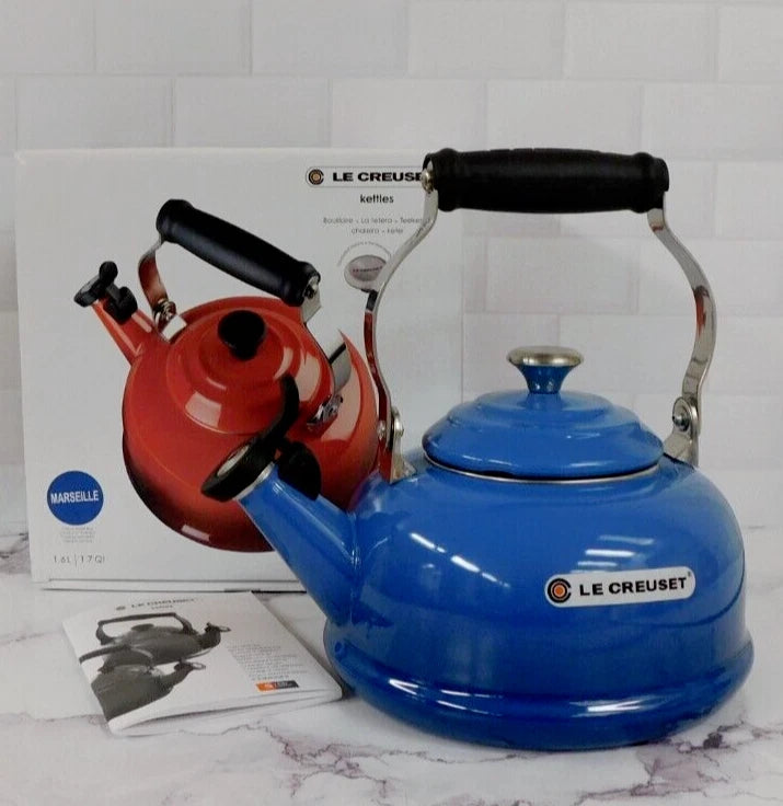 Le Creuset Enamel on Steel 1.7 Quart Whistling Tea Kettle in Marseille - New