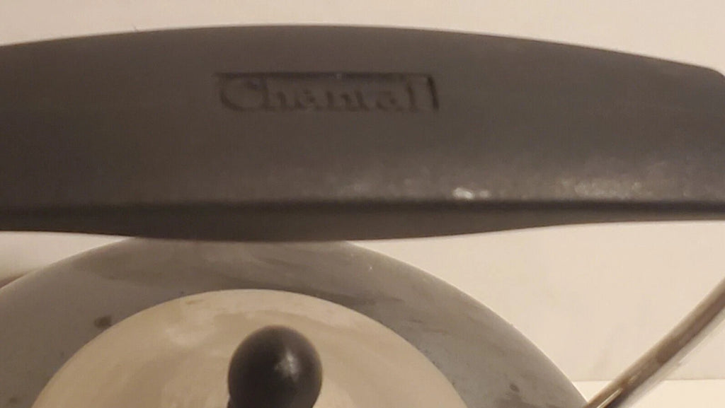 CHANTAL WHISTLING TEA KETTLE WHISTLER BLACK ENAMEL STAINLESS STEEL BLUE INTERIOR