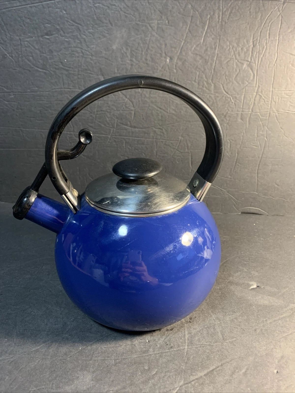 COPCO? 2.27 QT (8 cups) Whistling Tea Pot Kettle Blue Very Clean Inside