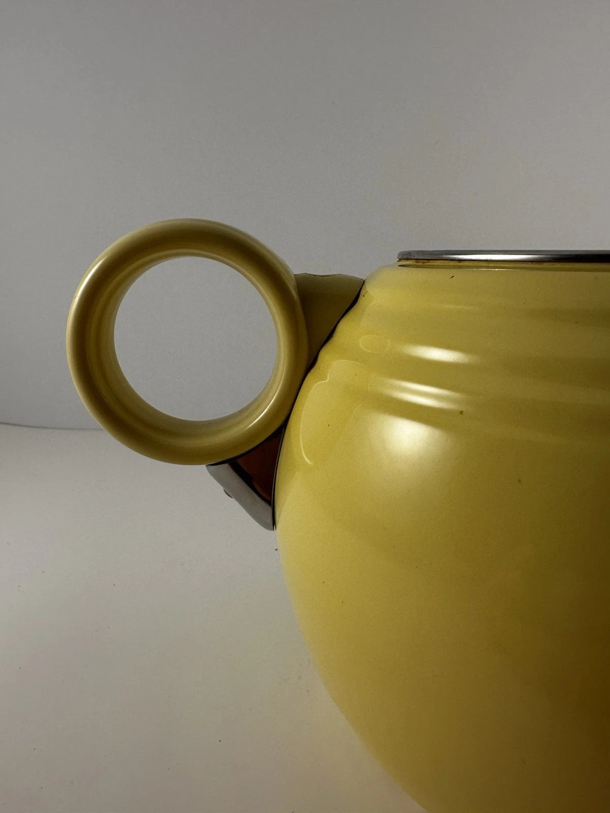 Fiestaware Enamel on Metal Yellow Insulated Teapot By Copco for Homer Laughlin