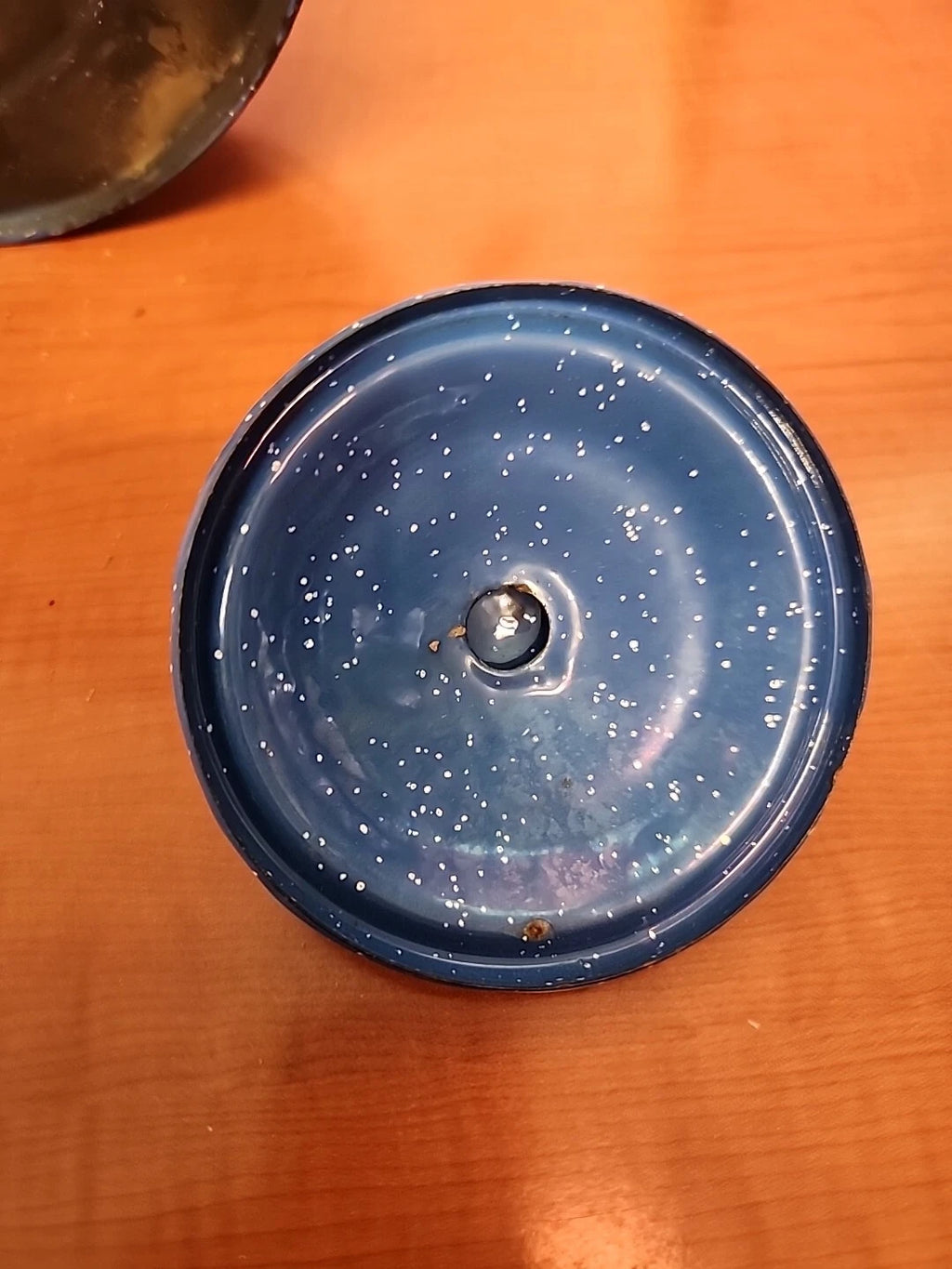 Vintage Antique Speckled Enamelware Teapot Tea Kettle Primitive Rustic Farmhouse