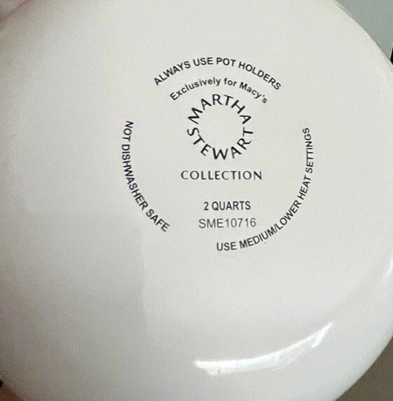 Martha Stewart  Enamel on Steel 2 Quart Christmas Tea Kettle Teapot Dogs As Is