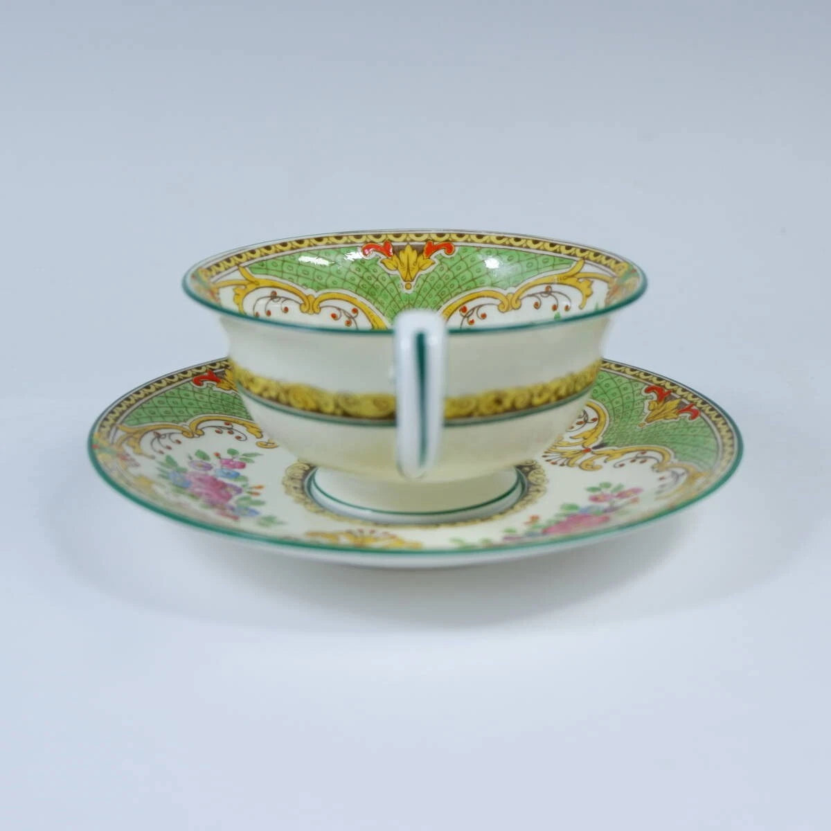 Wedgwood Poldhu Cup Saucer Tea Pot Handmade Geometric Pattern Used