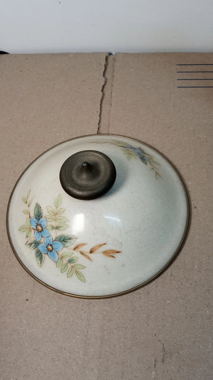 Vintage Mikasa Grande Chef Day Dreams  2.5. Qt Enamel Tea Kettle Japan UN704