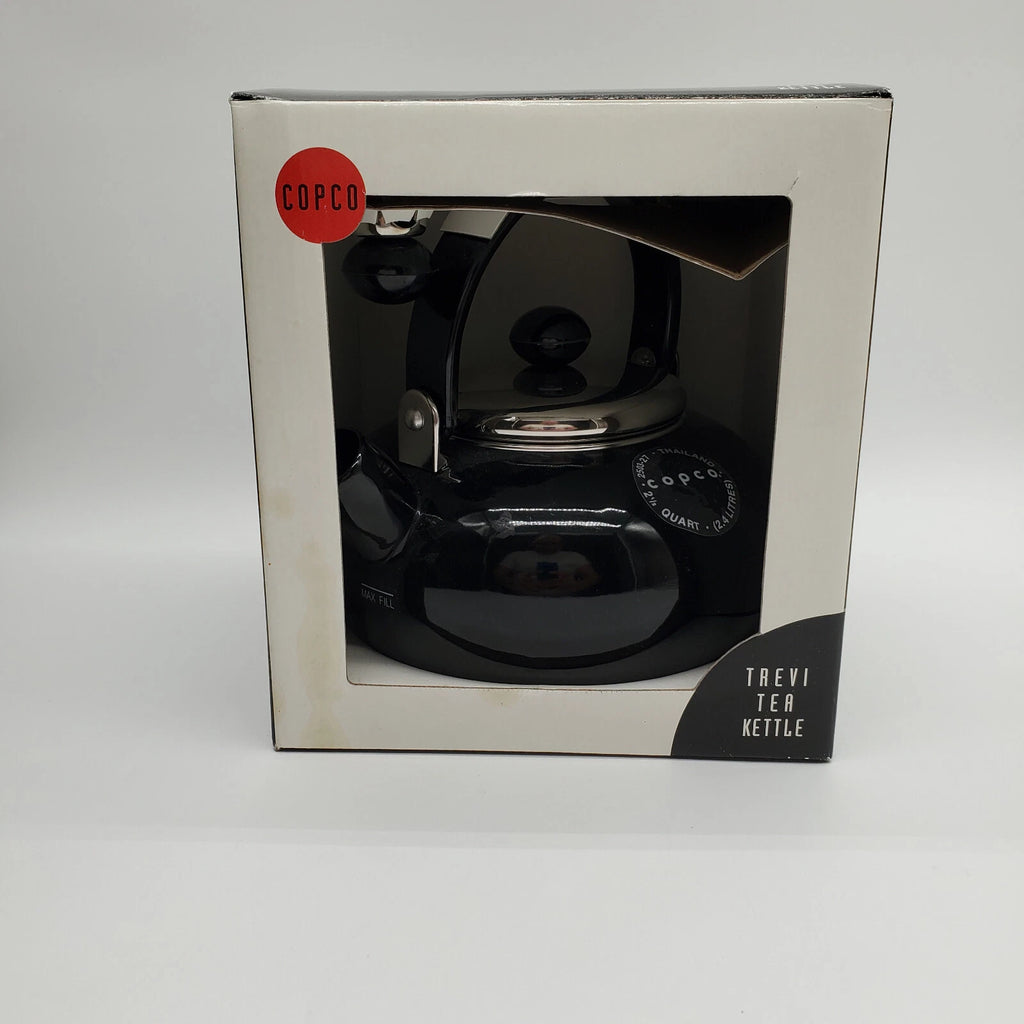 Copco Trevi Whistling Tea Kettle Black 2.5 Quart