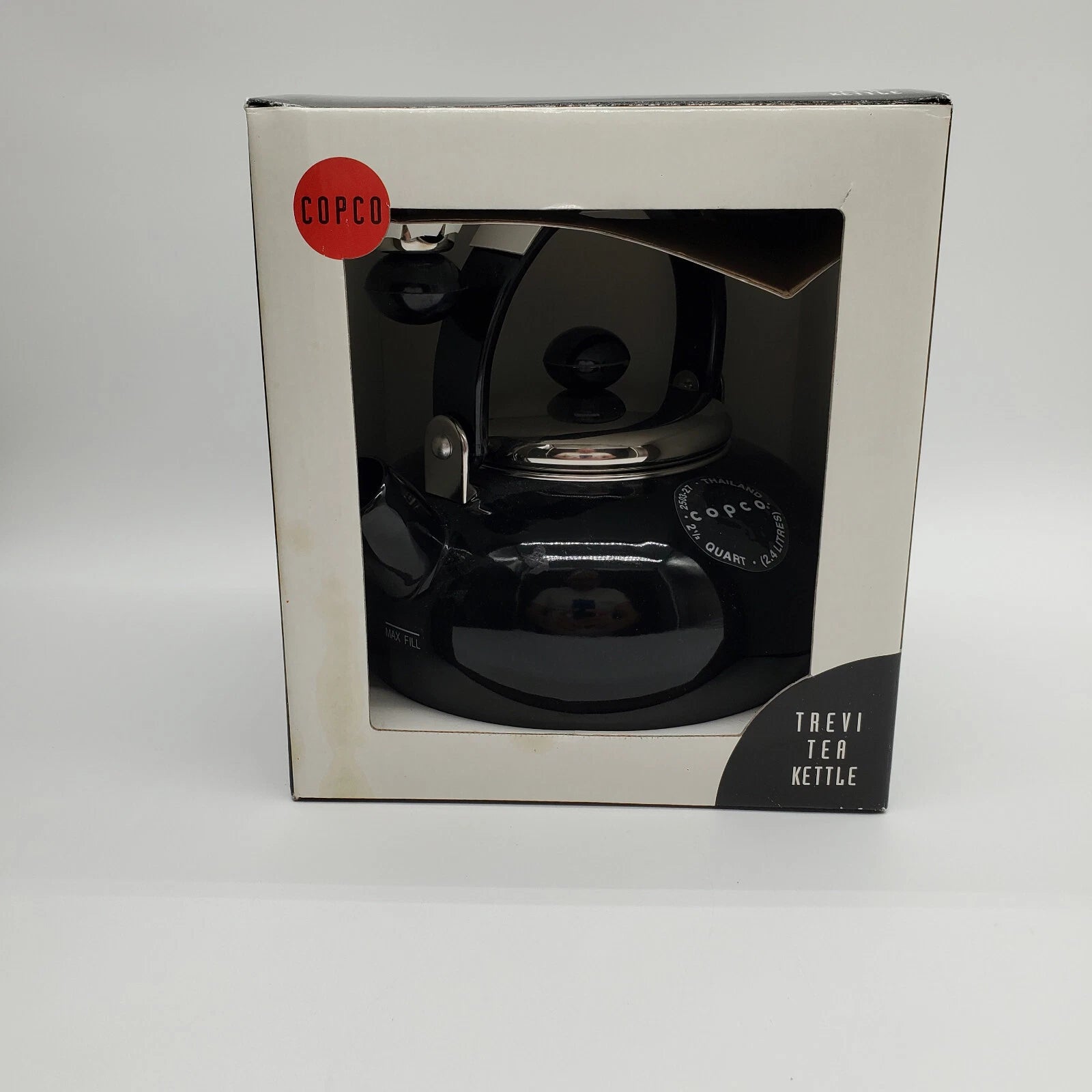 Copco Trevi Whistling Tea Kettle Black 2.5 Quart