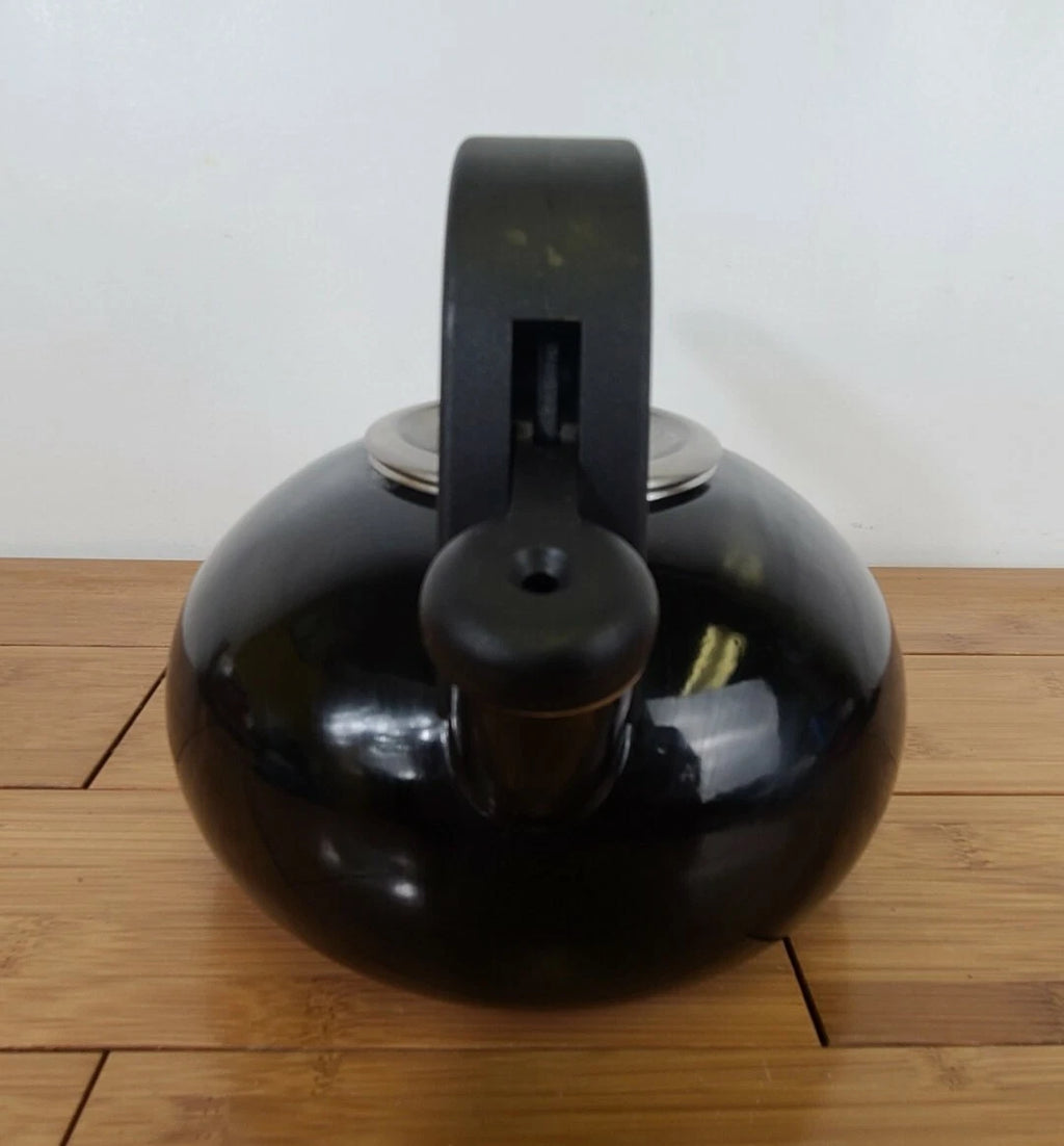 KitchenAid ~ 2 Qt/1.9L ~ Black Enamel ~  Whistling Teapot ~ Tea Kettle
