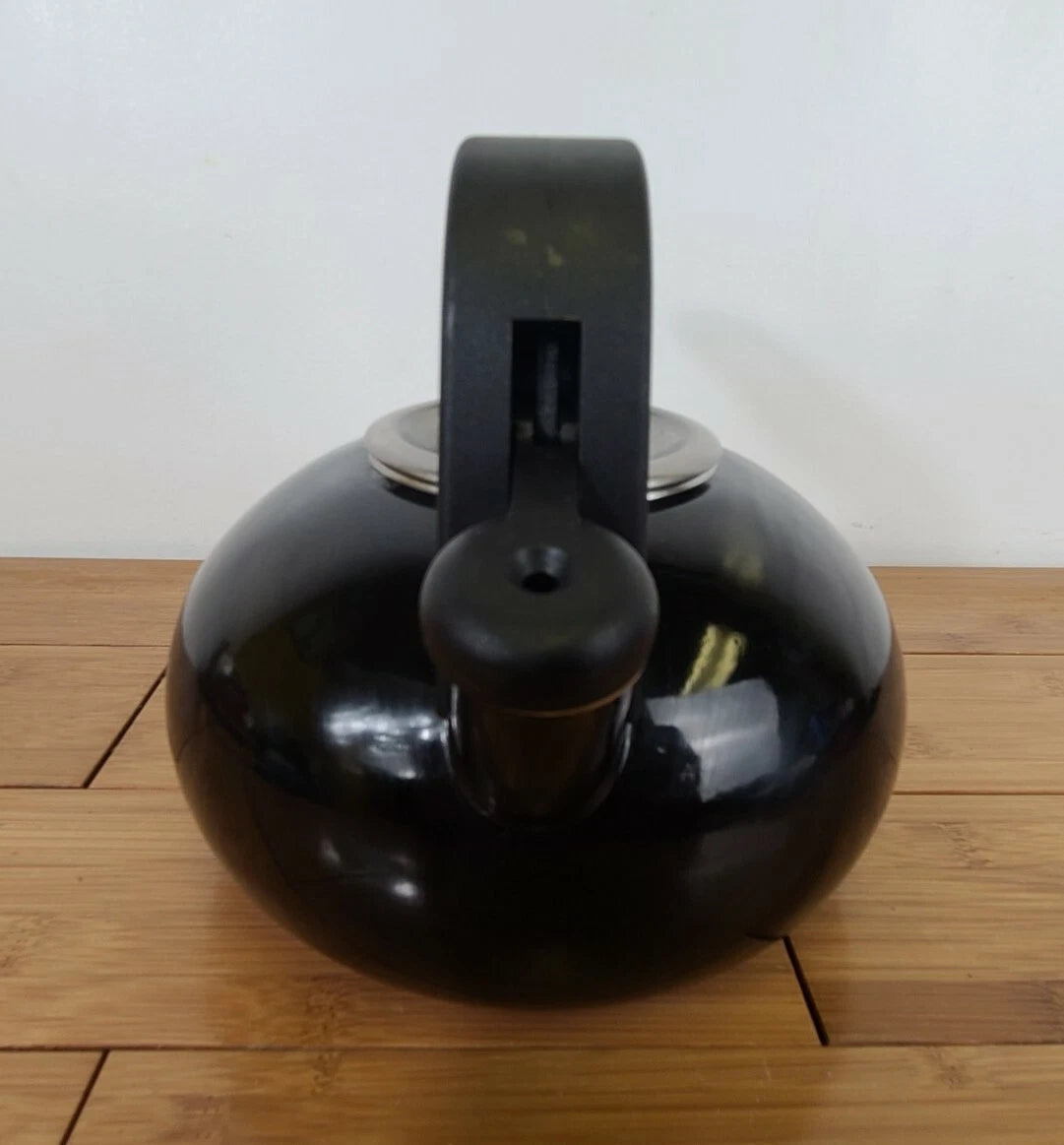 KitchenAid ~ 2 Qt/1.9L ~ Black Enamel ~  Whistling Teapot ~ Tea Kettle