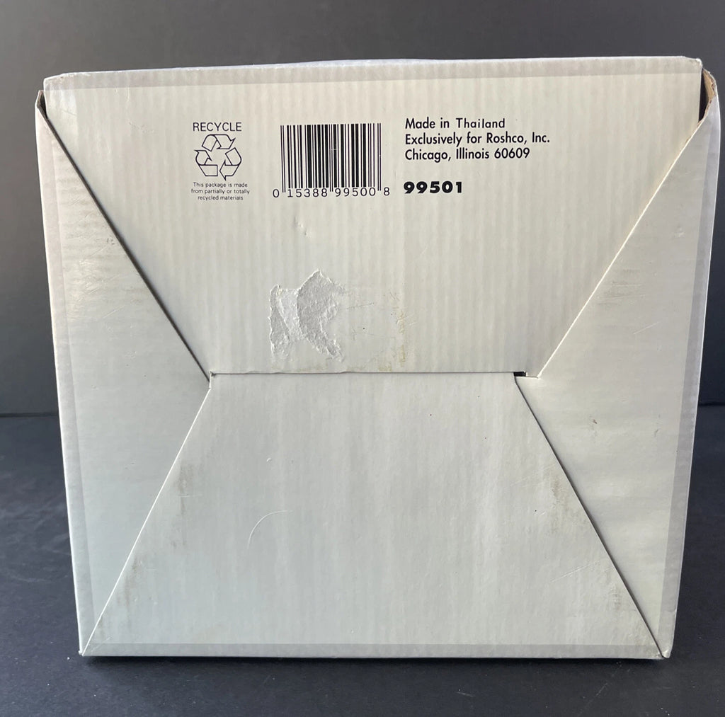 Roshco Enamel 3 Quart Santa Clause Whistling Teapot Kettle w/ Box