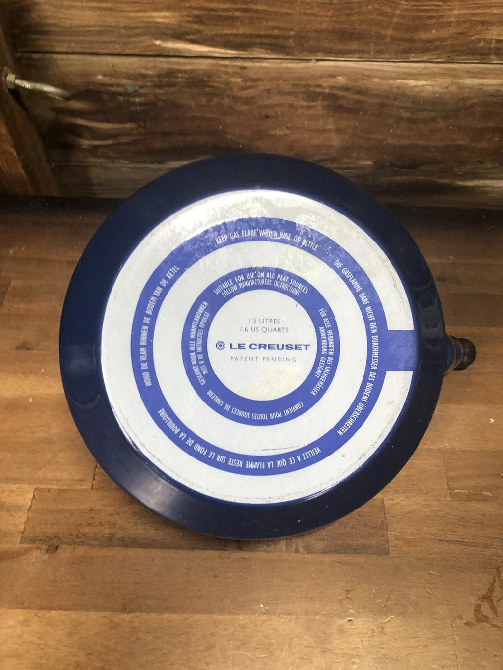 Le Creuset Zen BLUE Enamel Tea Kettle Pot 1.5 L 1.6 Qt