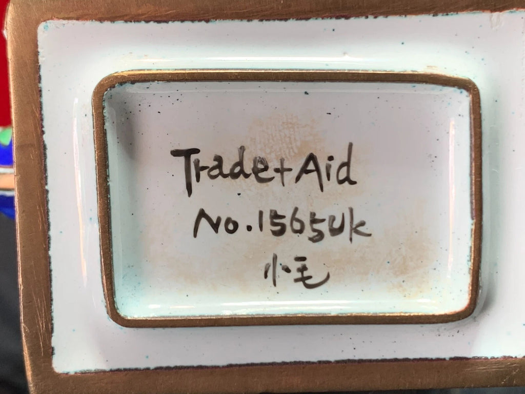 John Clementson Miniature Brass and Enamel Teapot with Panda