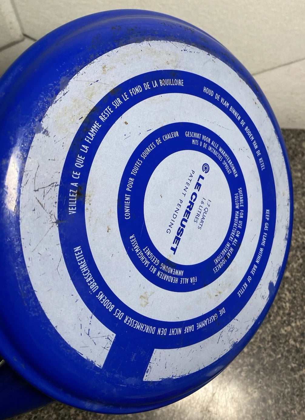 Le Creuset Enamel on Steel Classic Whistling Kettle Cobalt Blue 1.7qt No Whistle