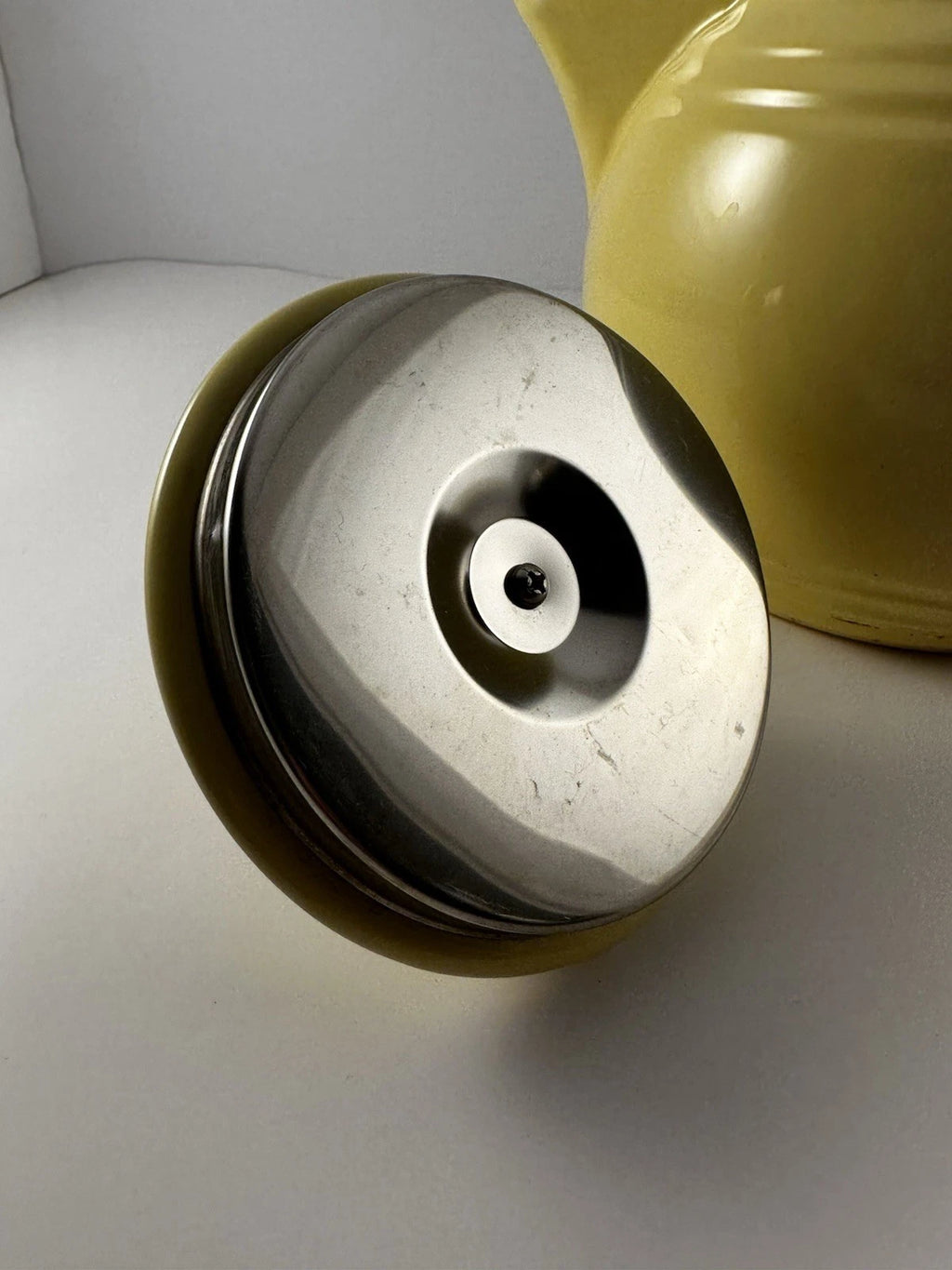 Fiestaware Enamel on Metal Yellow Insulated Teapot By Copco for Homer Laughlin