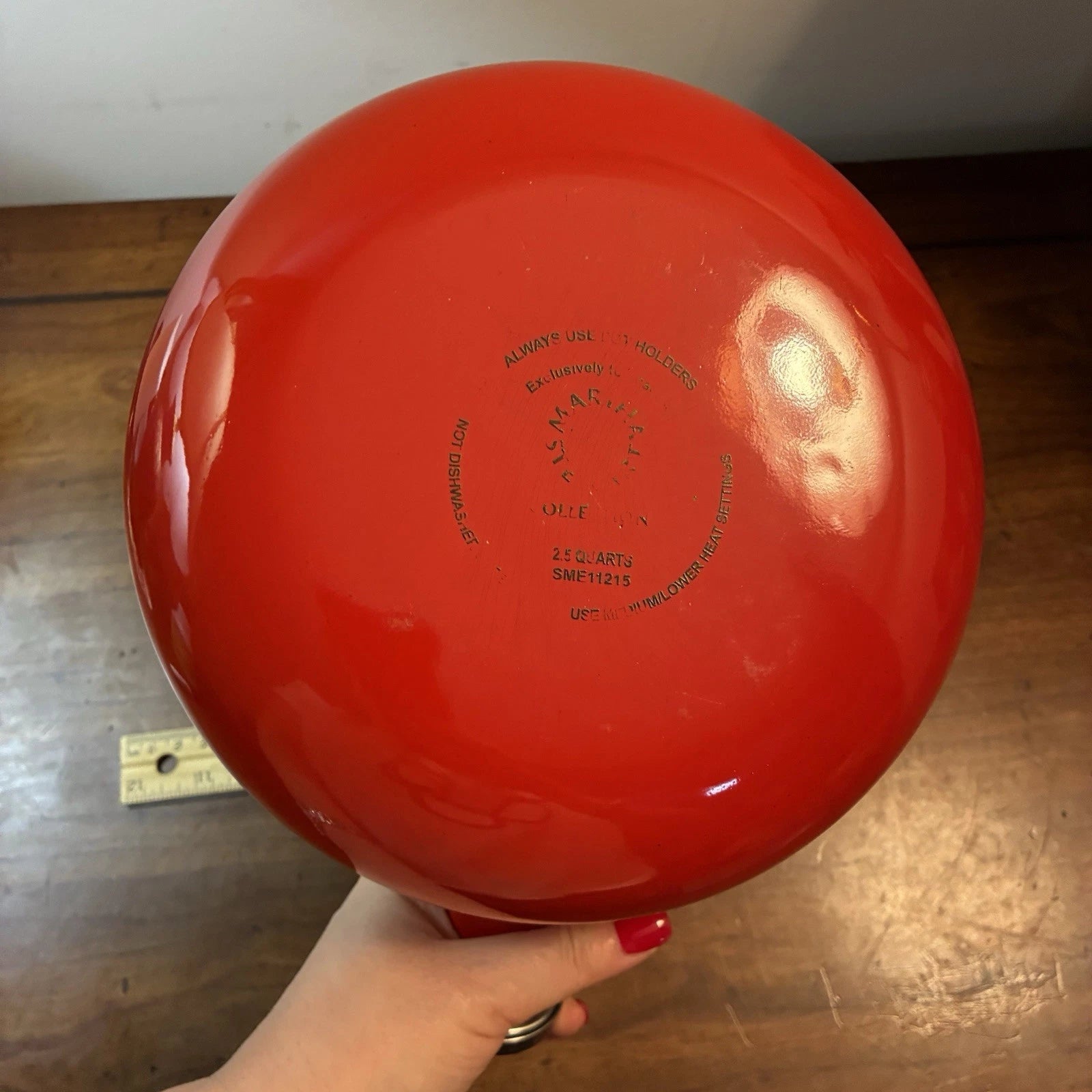 Martha Stewart Collection 2.5 Qt. Enamel on Steel Tea Kettle Ferrari Red