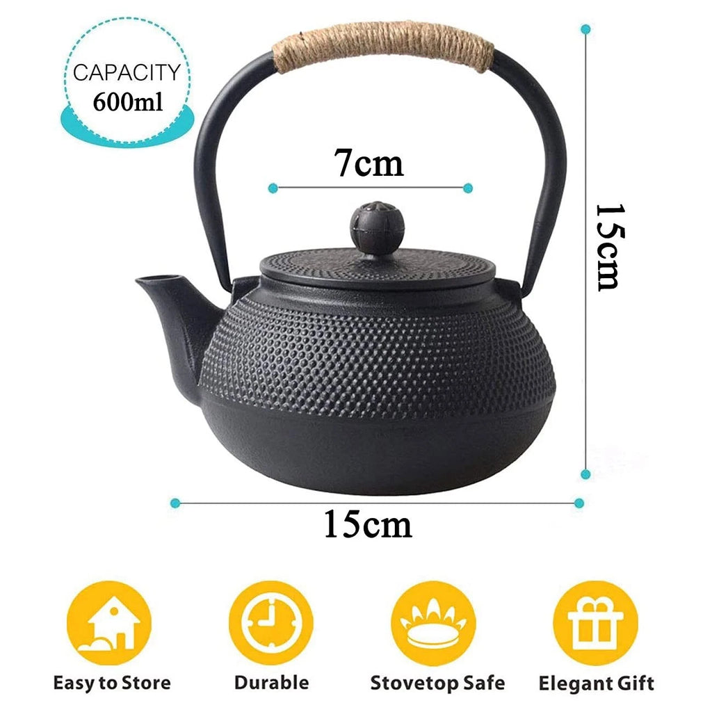 Stylish Iron Teapot, No Enamel, Perfect for Supplementing Your Iron, Compatible