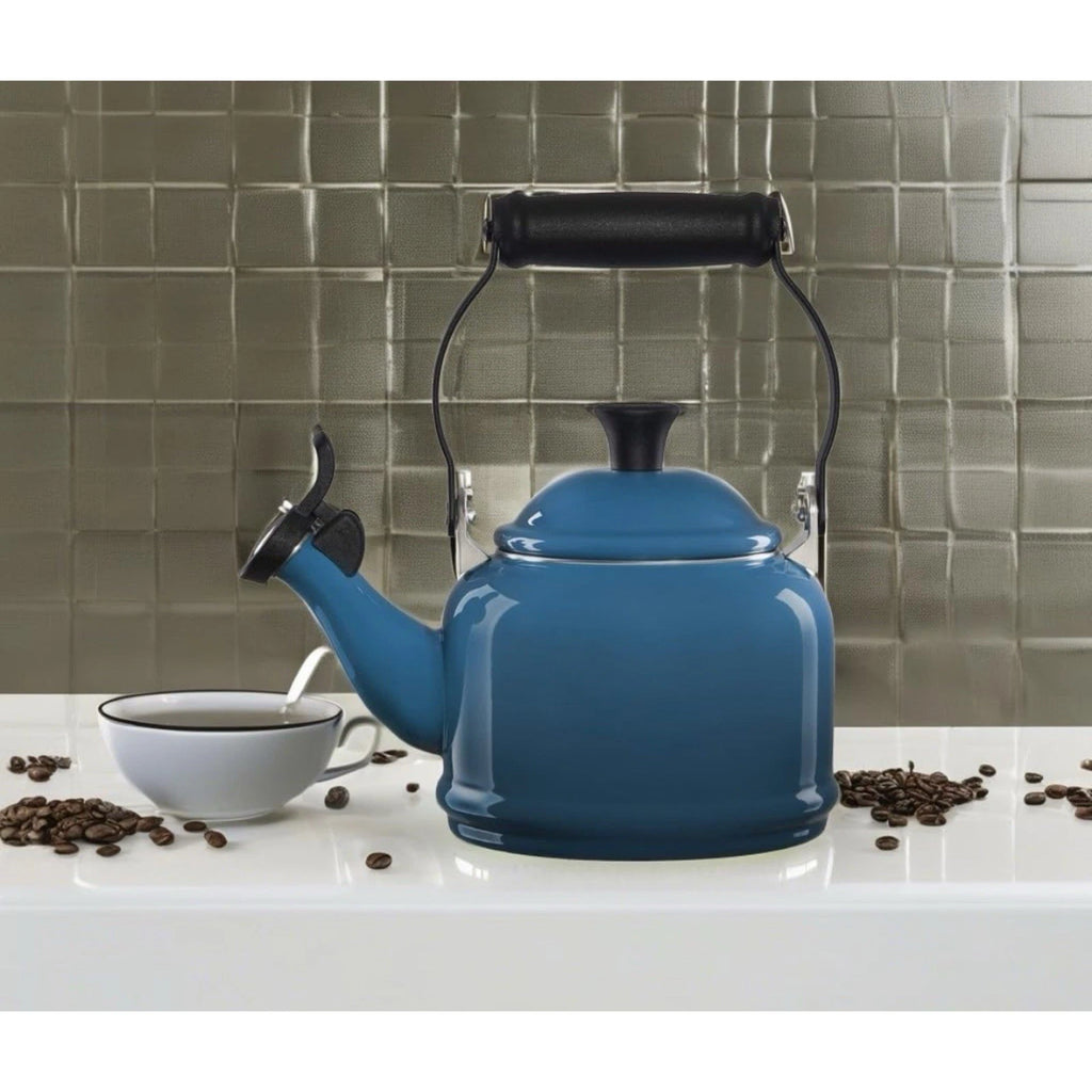 Le Creuset Enamel On Steel Demi Tea Kettle, 1.25 qt., Deep Teal