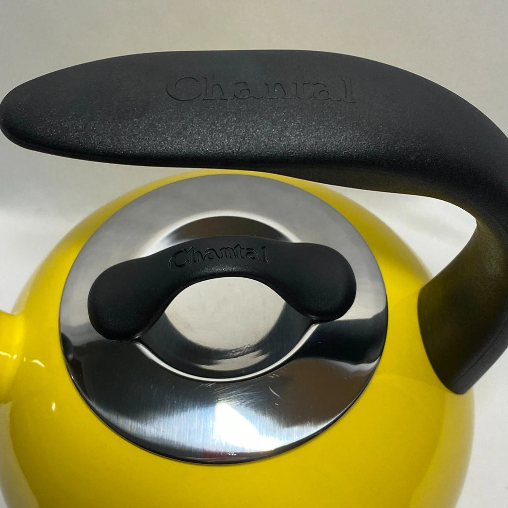 Chantal Whistling Teakettle Bright Yellow Enamel on Steel 2 Quart Kettle