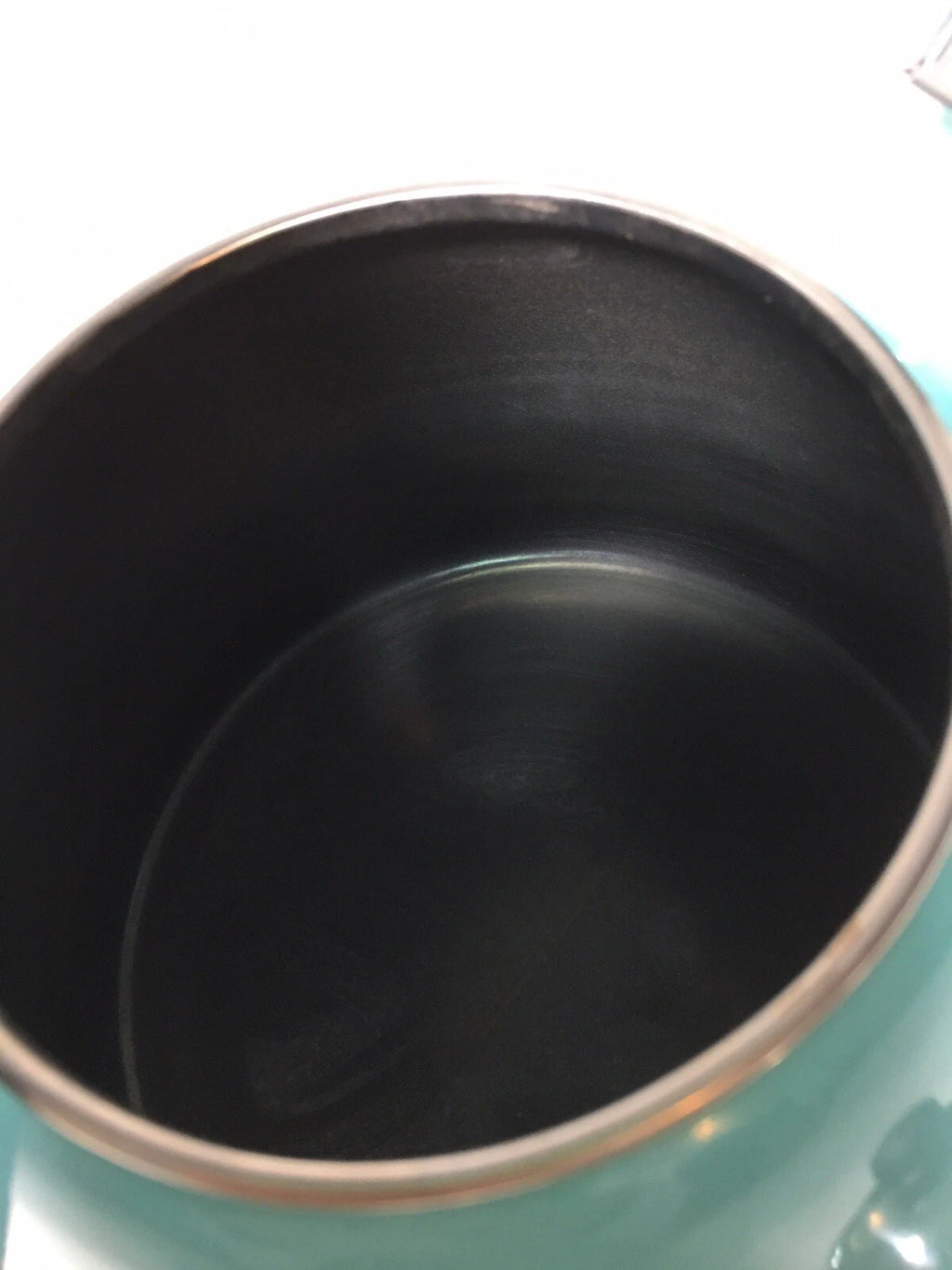 Turquoise Blue Farberware Whistling Enamel Tea Kettle 10 Cup Aqua Blue