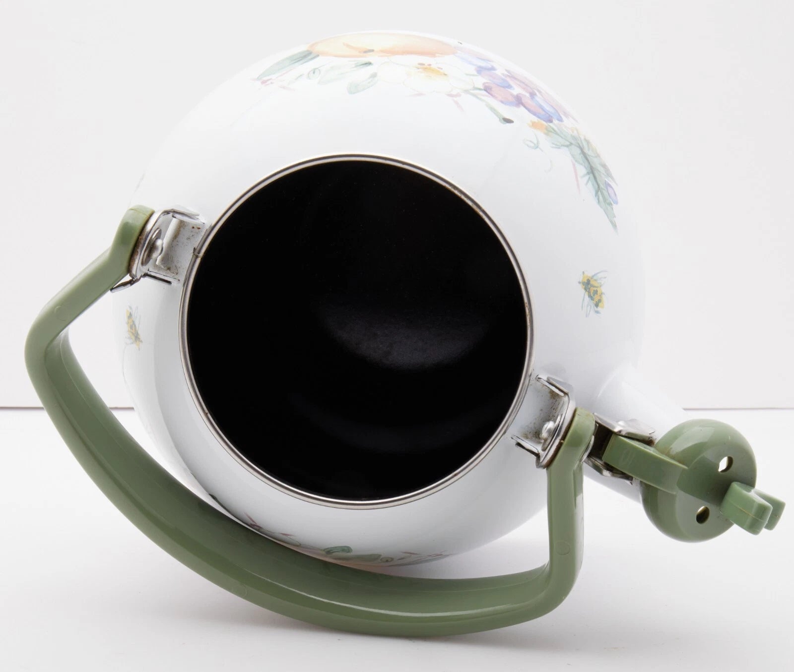 Pfaltzgraff Delicious Metal Whistler Pear Grapes Replacement Tea Kettle Vintage!