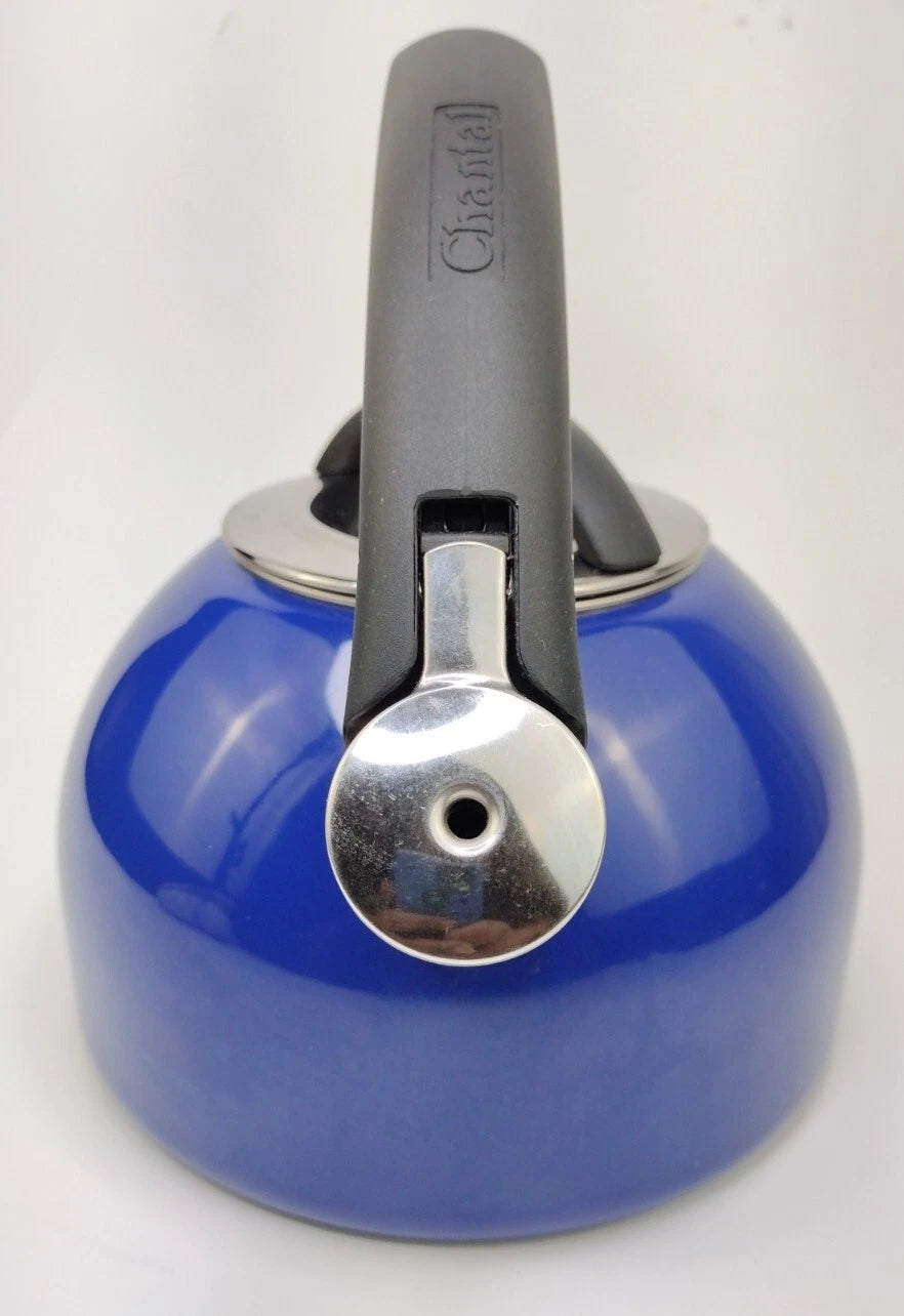 Chantal Enamel On Steel Cobalt Blue Loop Whistling Teakettle Tea Kettle