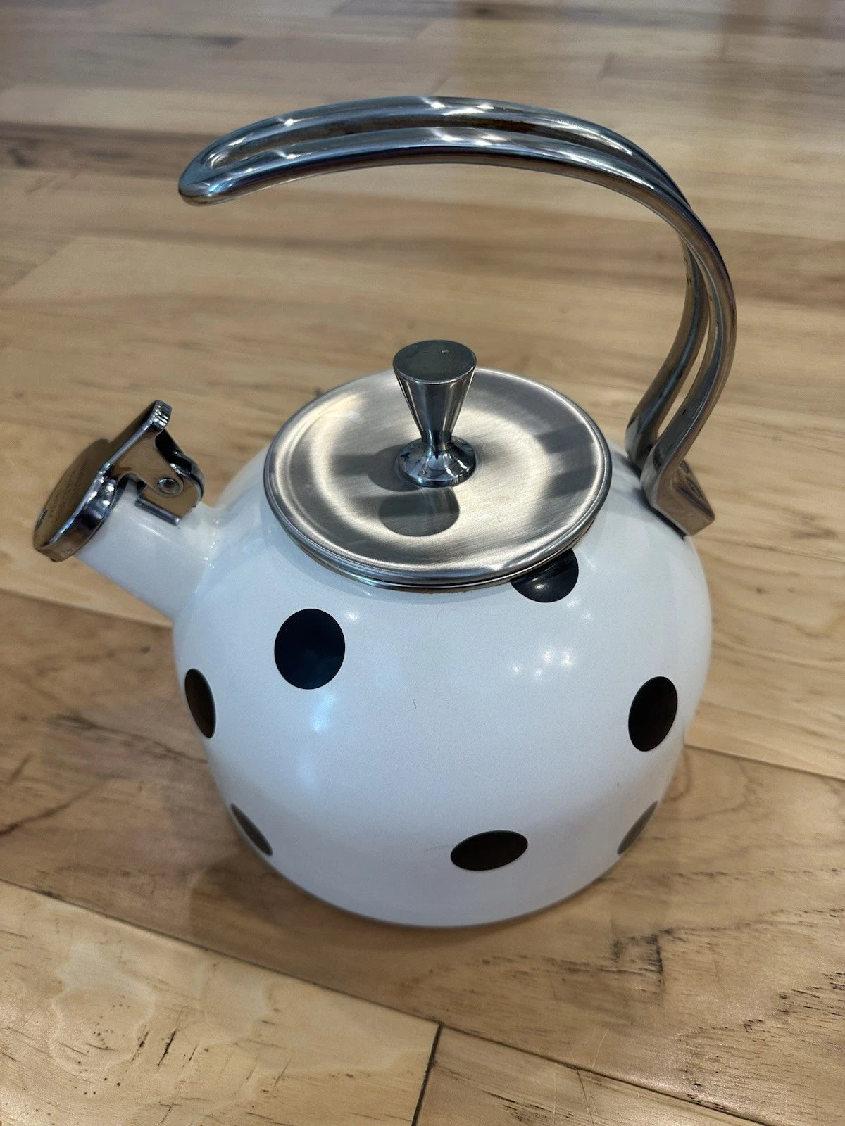 Kate Spade Deco Dot Tea Kettle By Lenox "Whistle While You Work" 2.5 Qt