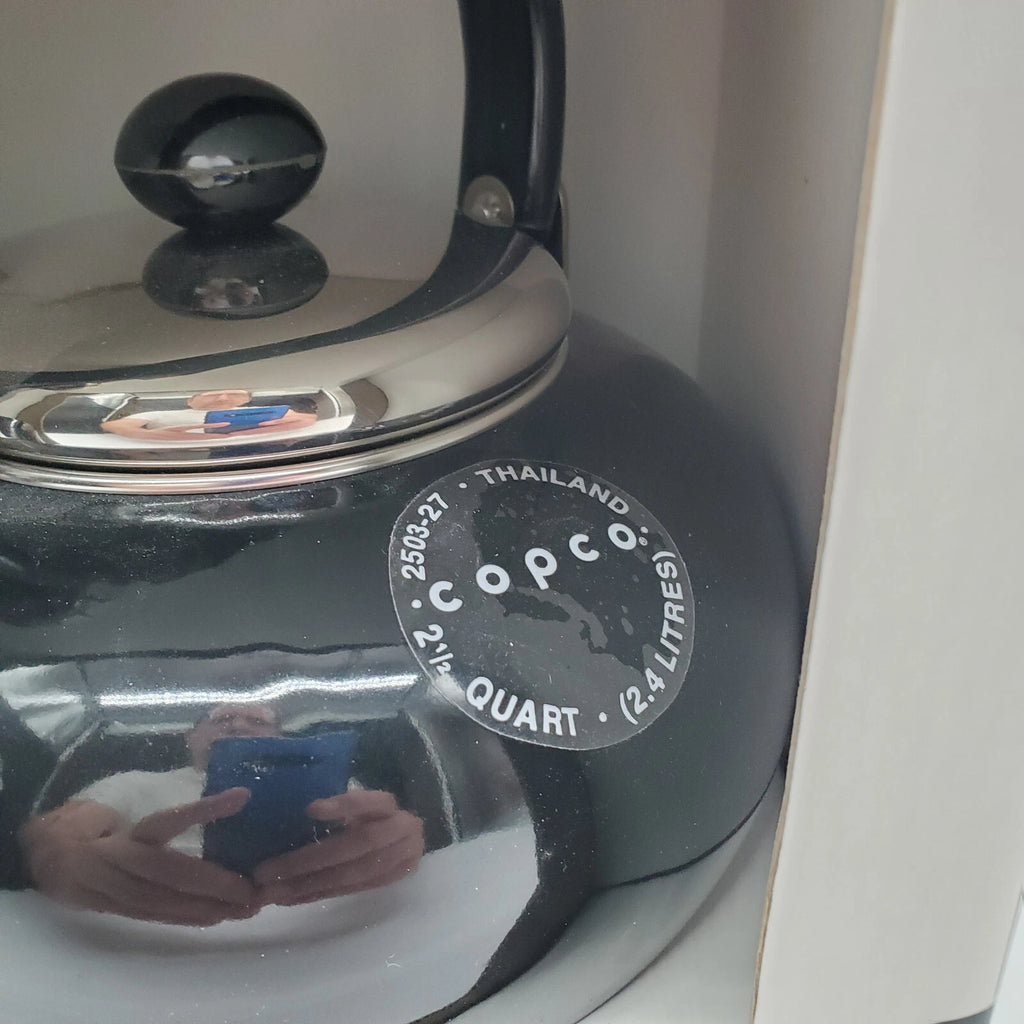 Copco Trevi Whistling Tea Kettle Black 2.5 Quart