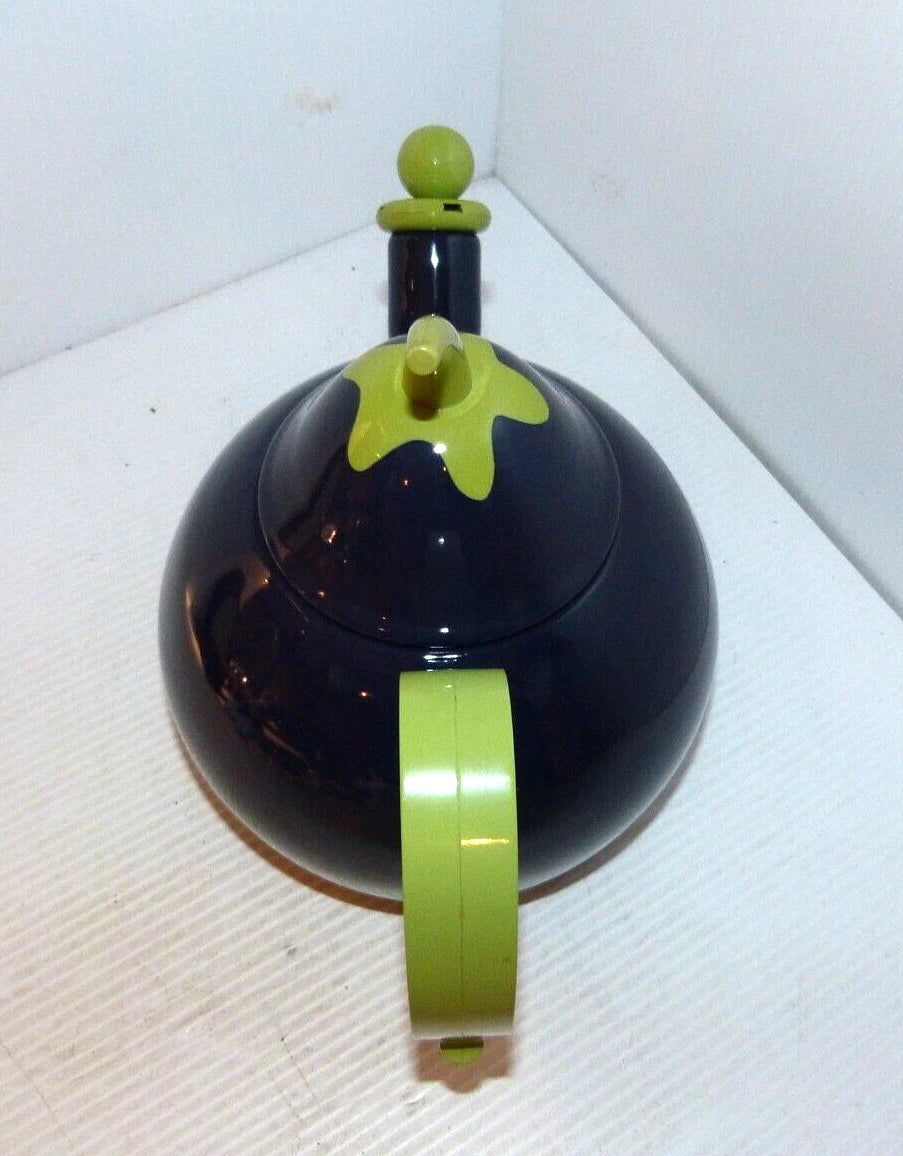 Vintage Copco Eggplant Enamel Whistling Tea Kettle  Beautiful Condition