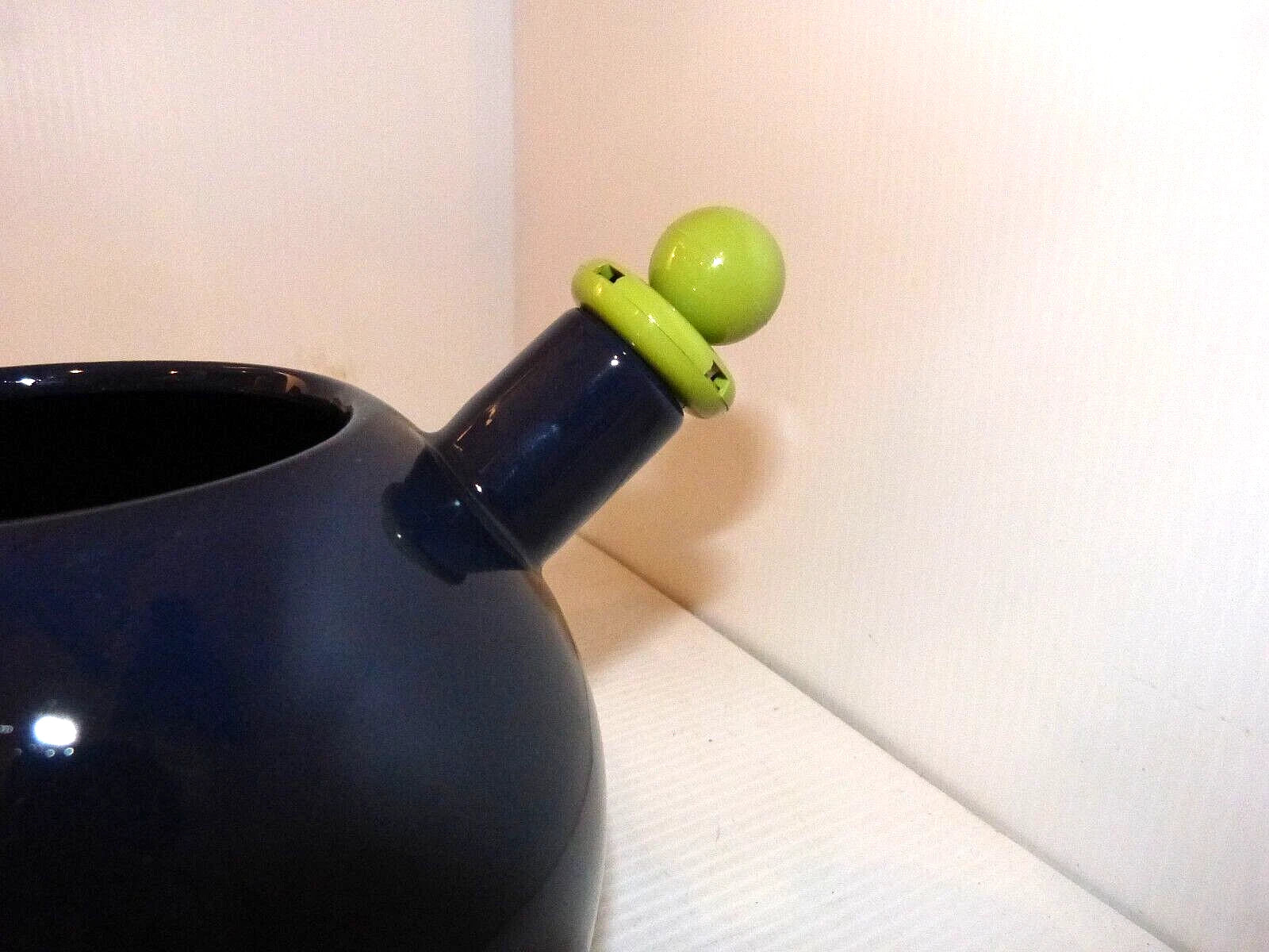 Vintage Copco Eggplant Enamel Whistling Tea Kettle  Beautiful Condition