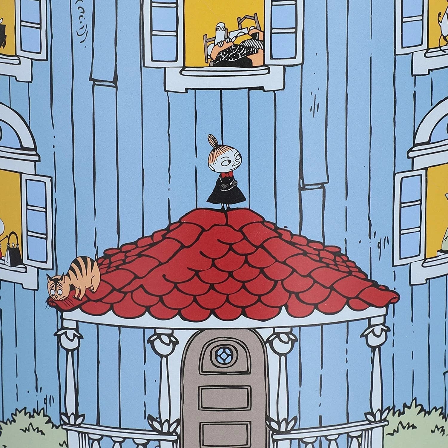 Cute Moomin House 1L Coffee Pot Tea Pot Enamel Blue Japan