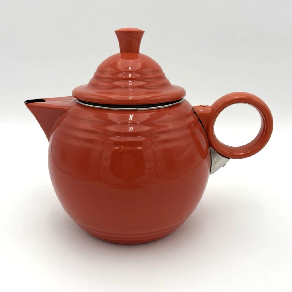 FIESTAWARE Persimmon Enamel on Metal Teapot by COPCO