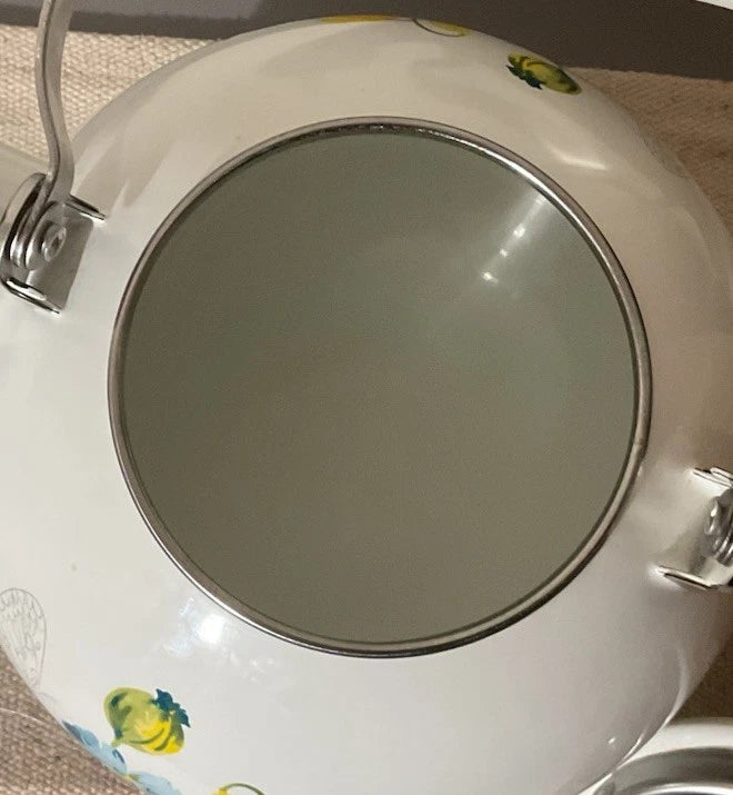 The Pioneer Woman Blooming Bouquet Whistling Tea Steel Tea Kettle White