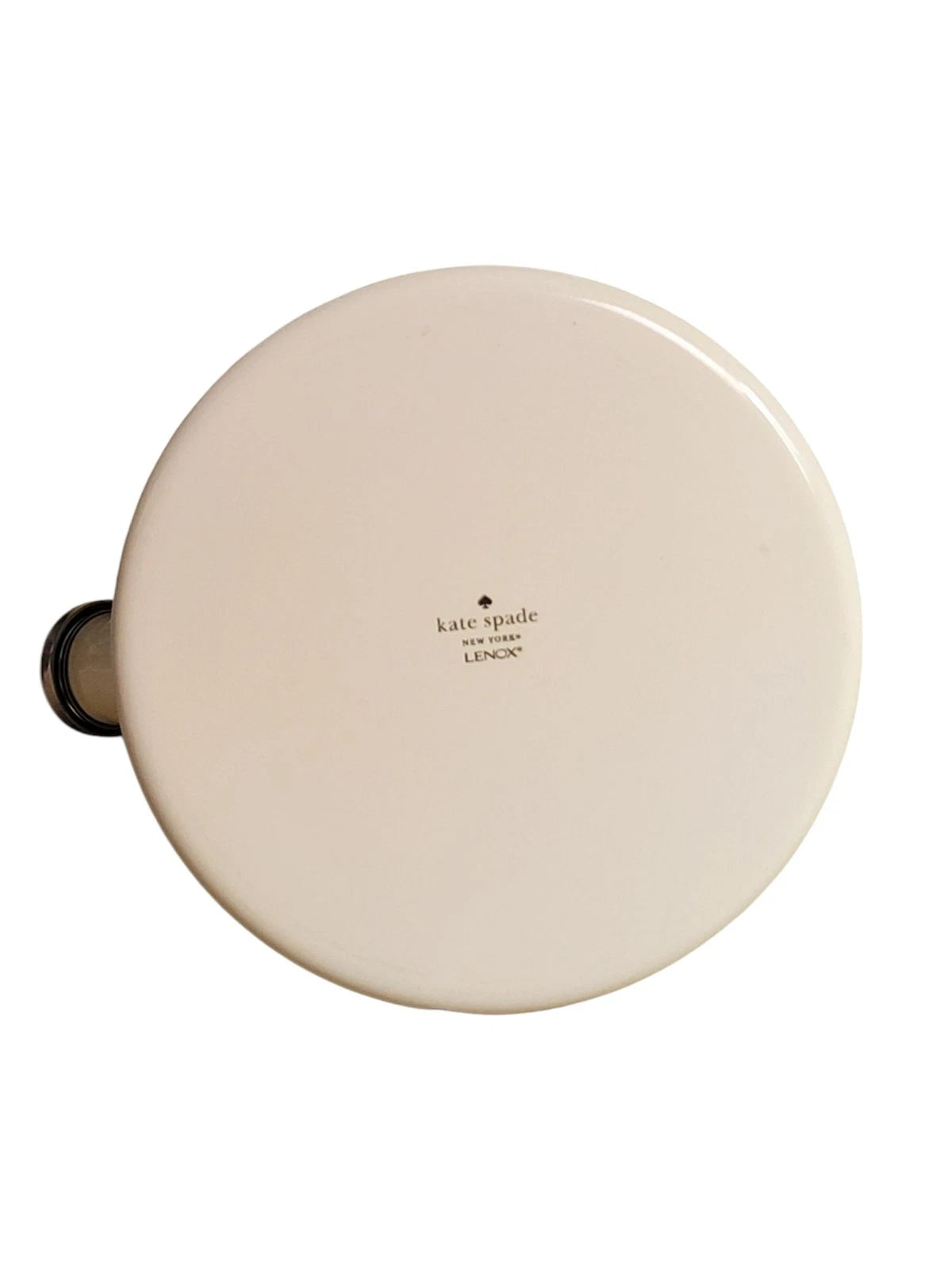 Kate Spade + Lenox Whistle While You Work Deco Dot  Black Polka Dot Teapot Ename