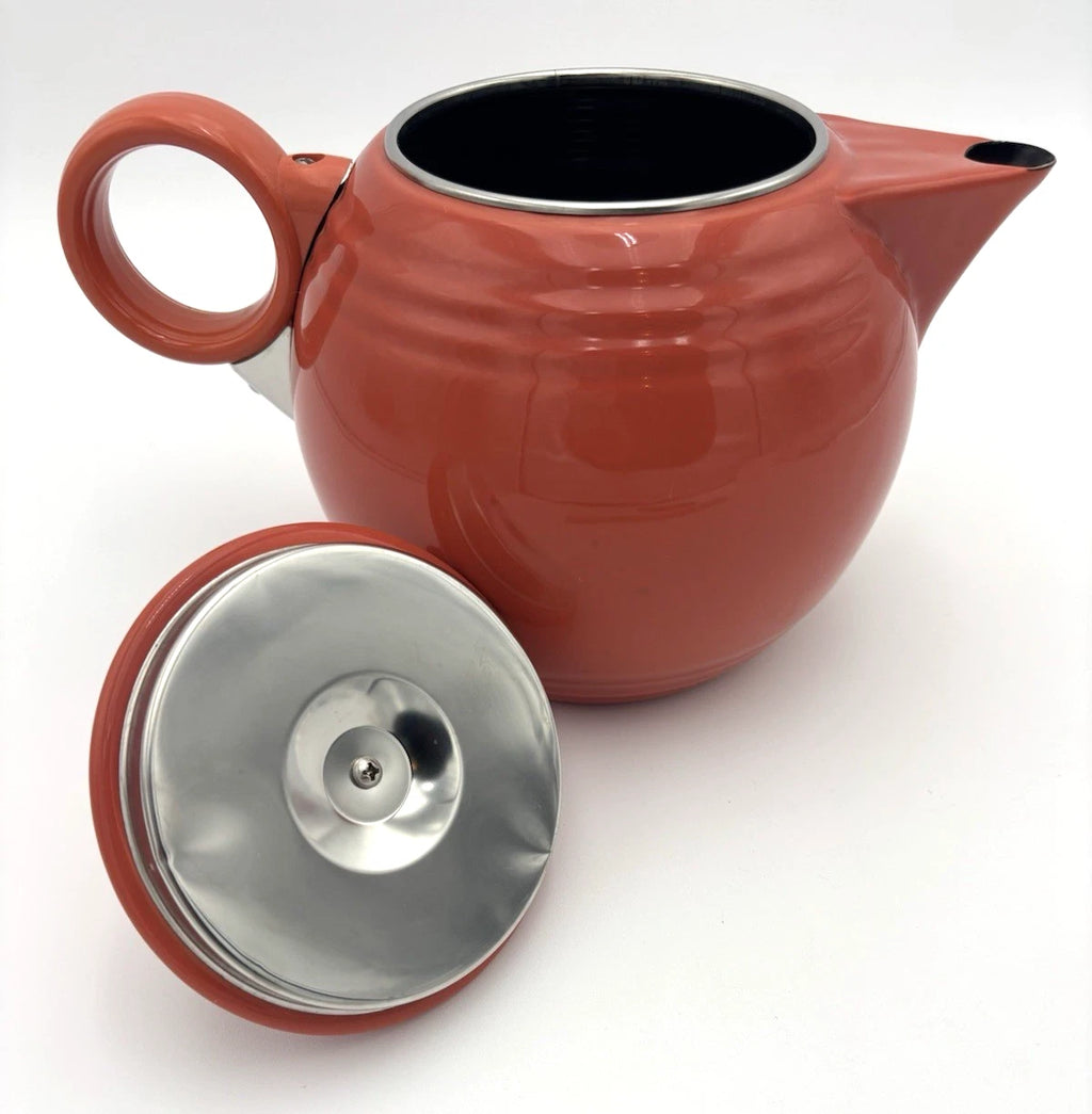 FIESTAWARE Persimmon Enamel on Metal Teapot by COPCO