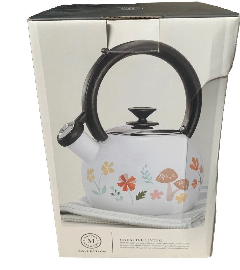 Martha Stewart Tea kettle,The Harvest Collection, Enamel On Steel / 1.4 Quart