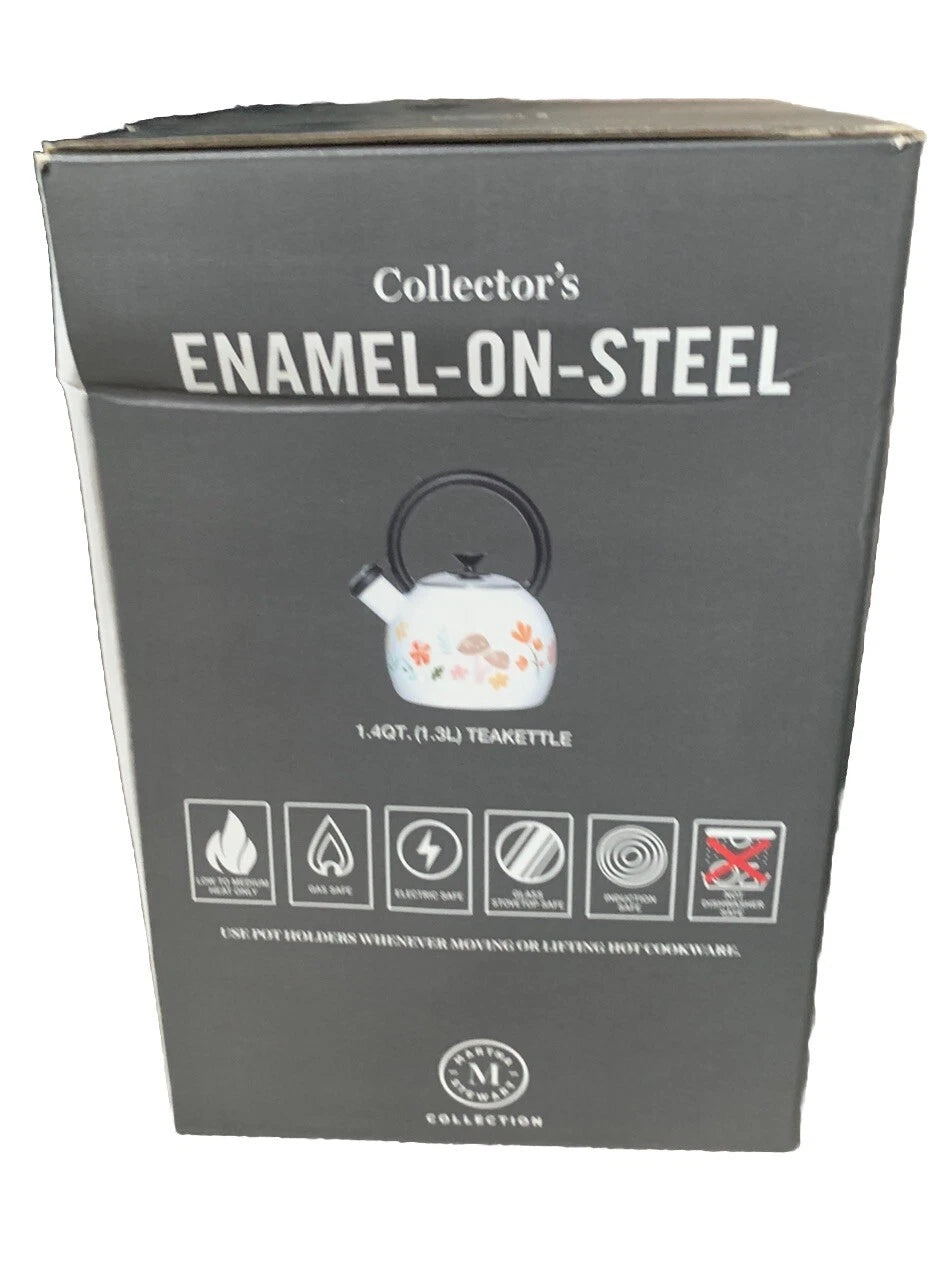 Martha Stewart Tea kettle,The Harvest Collection, Enamel On Steel / 1.4 Quart