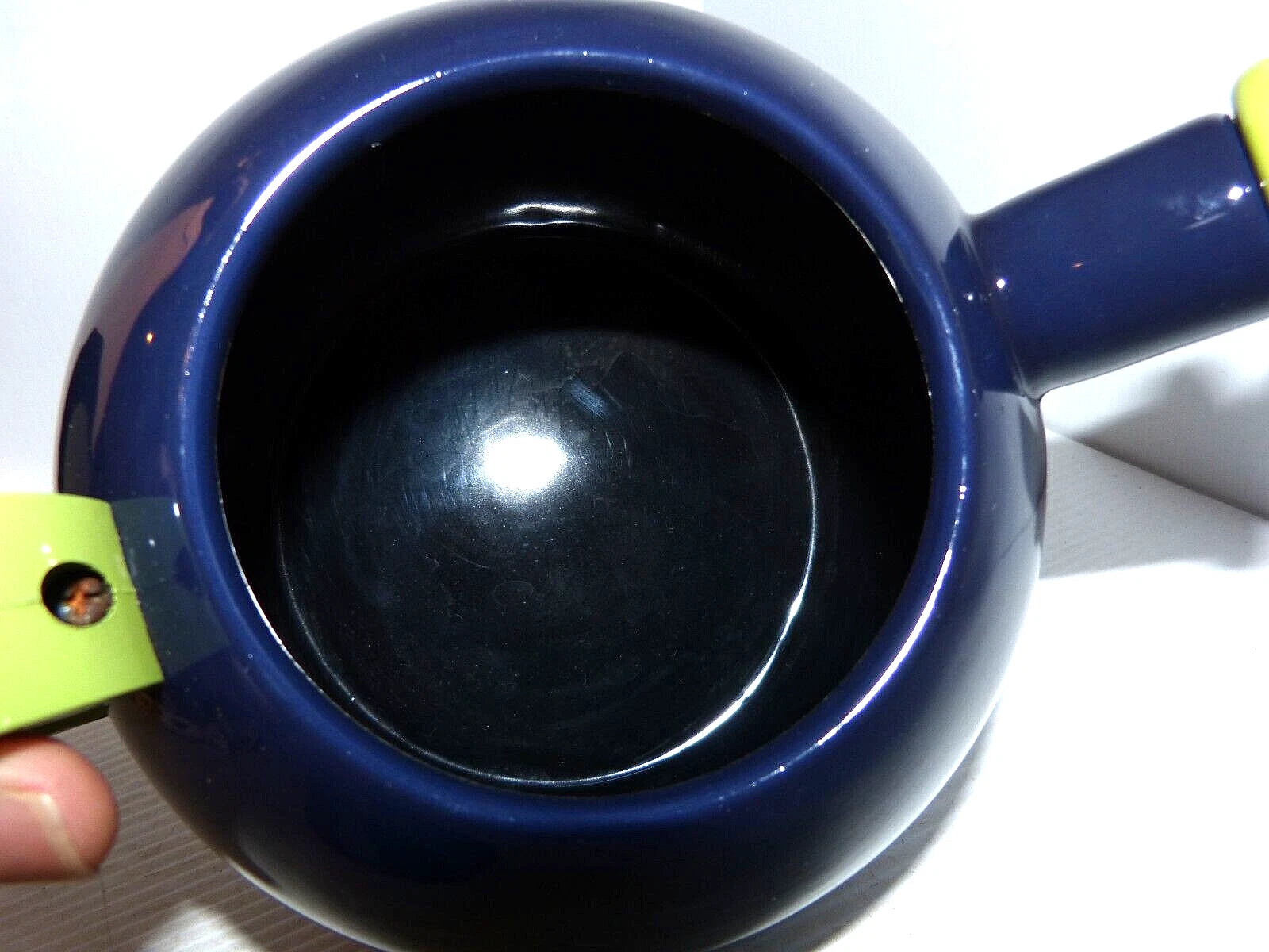 Vintage Copco Eggplant Enamel Whistling Tea Kettle  Beautiful Condition