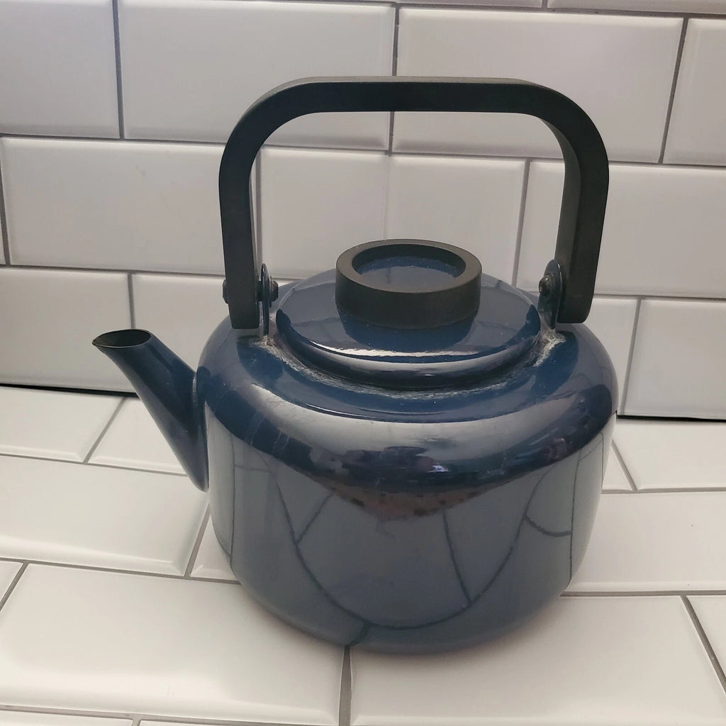 Mid century modern vintage Dansk Gunnar Cyren tea pot kettle early 70s enamel