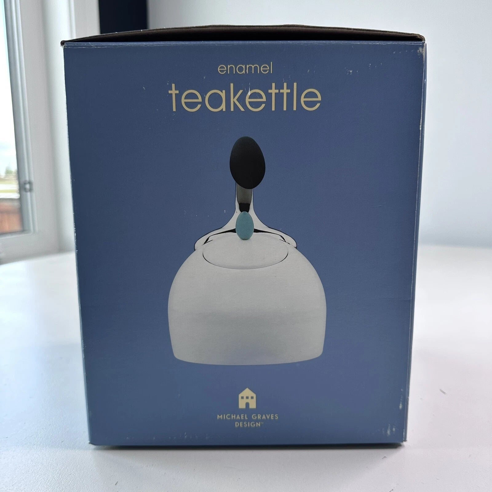 Vintage Michael Graves Design Tea Kettle (White Enamel) New In Box