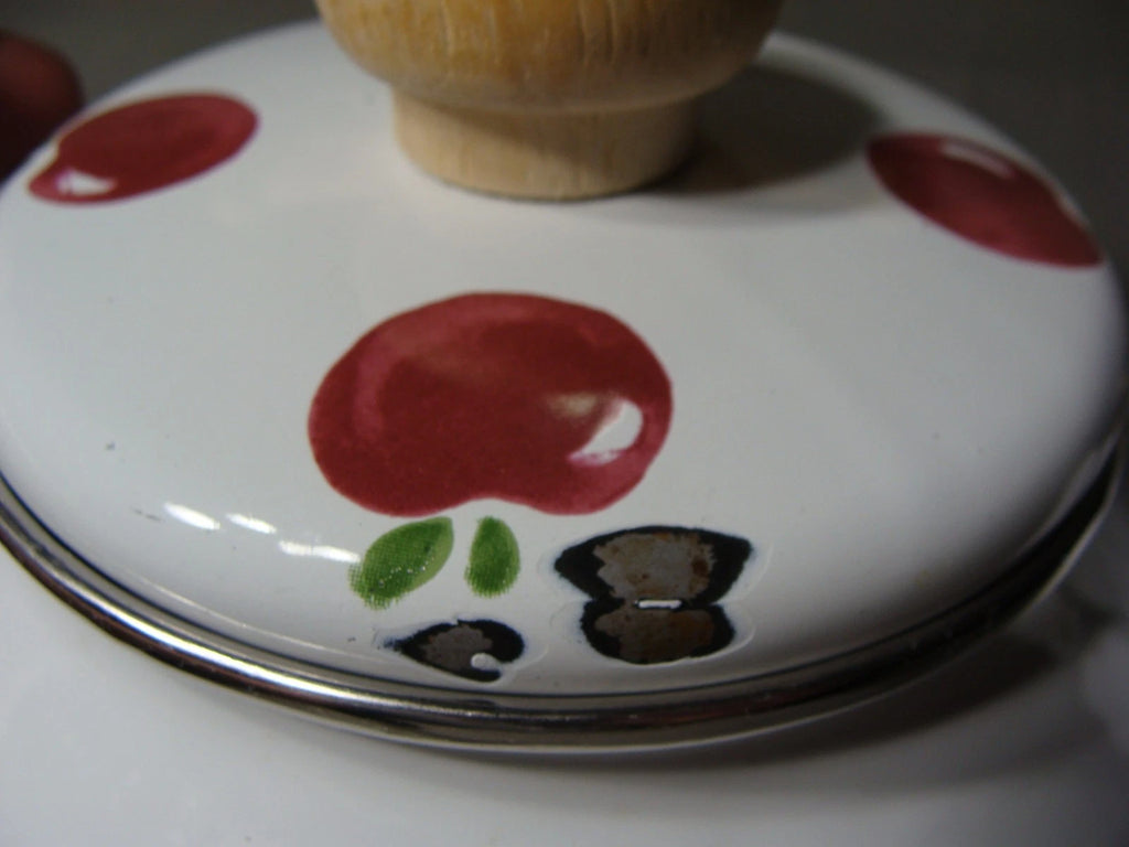 Enamel Tea Kettle In The Applejack Pattern