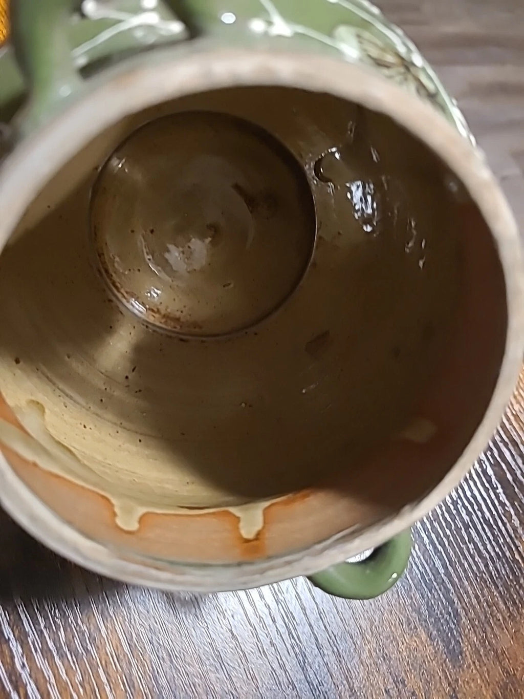 Vintage Japanese Teapot, Raised Pottery Enamel Detail,Does Have Chips